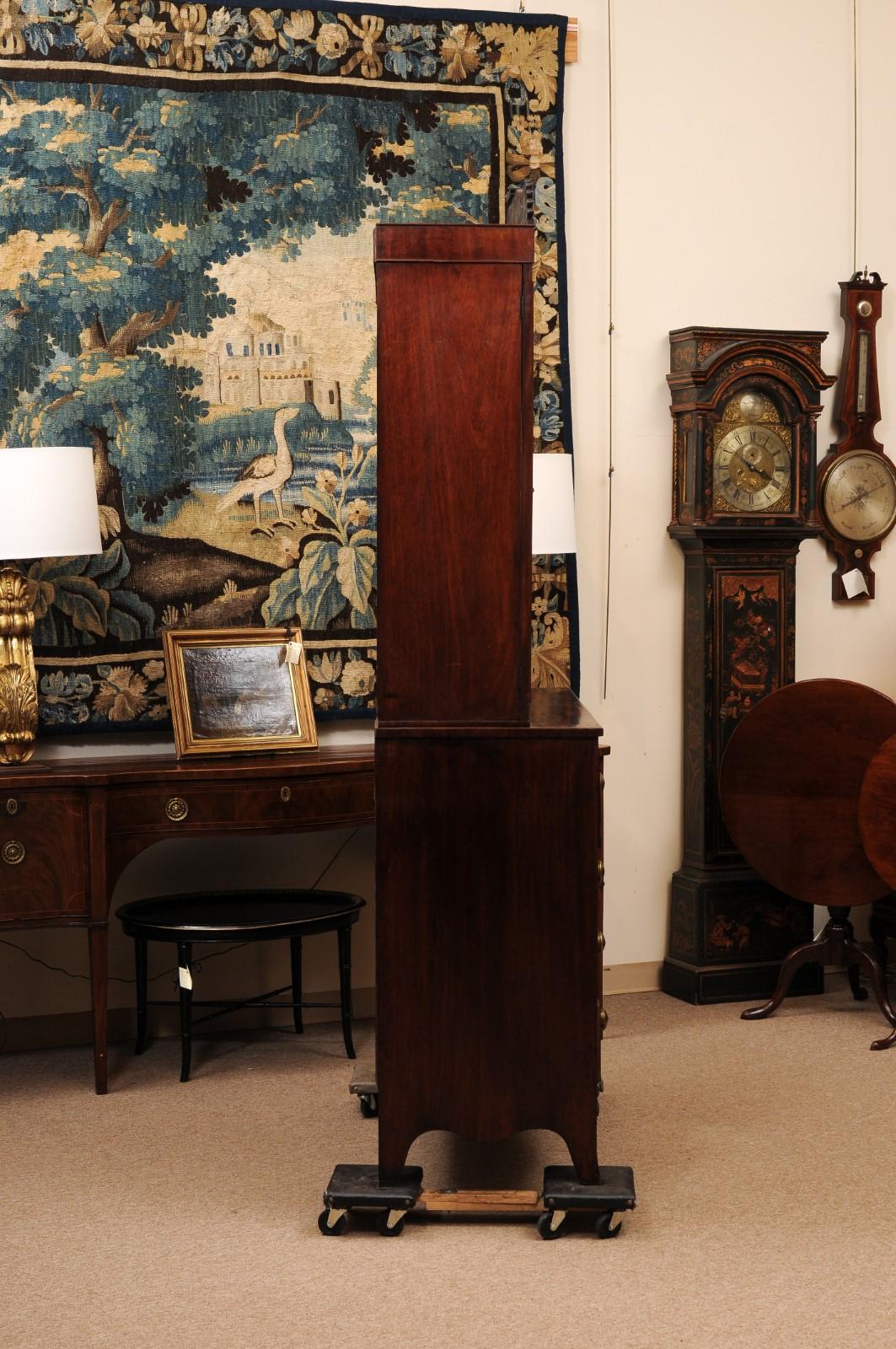 Libreria inglese Regency in mogano del XIX secolo con pomelli in ottone in vendita 4