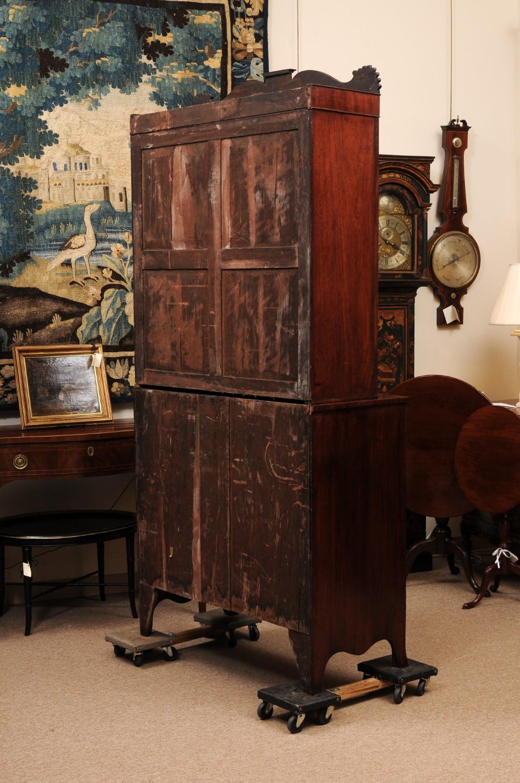Libreria inglese Regency in mogano del XIX secolo con pomelli in ottone in vendita 5
