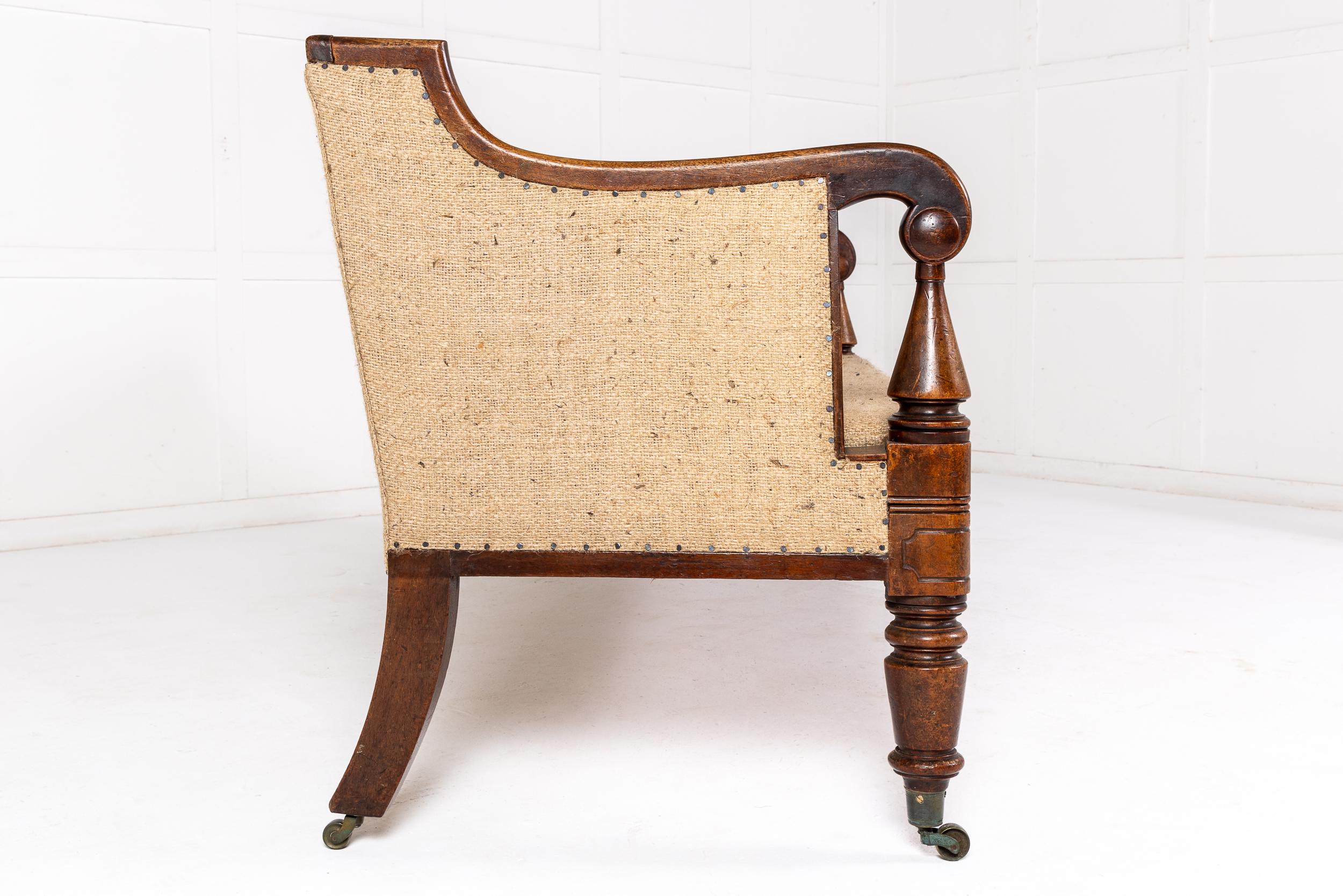 19th Century English Regency Mahogany Sofa For Sale 2