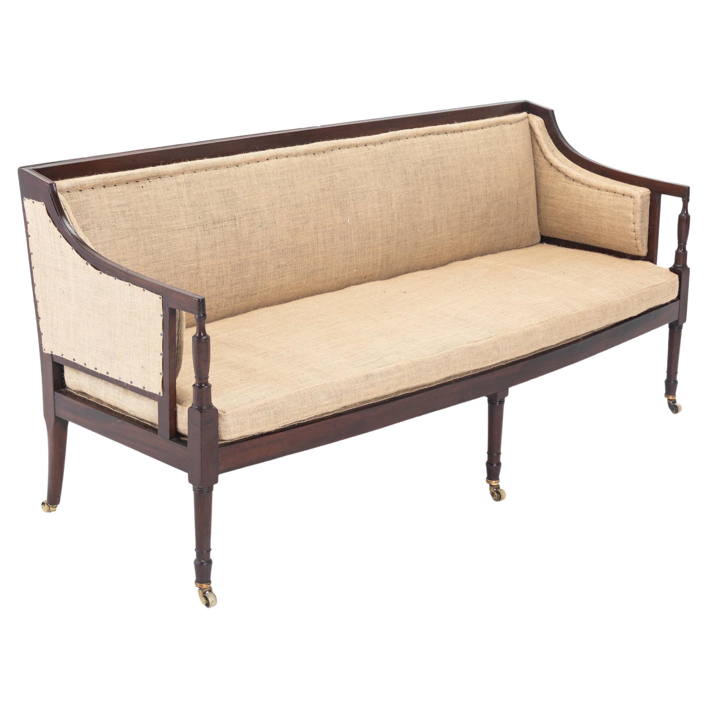 19th Century English Regency Mahogany Sofa