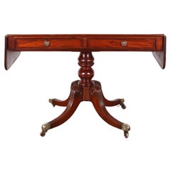 19th Century English Regency Mahogany Sofa Table Writing Table