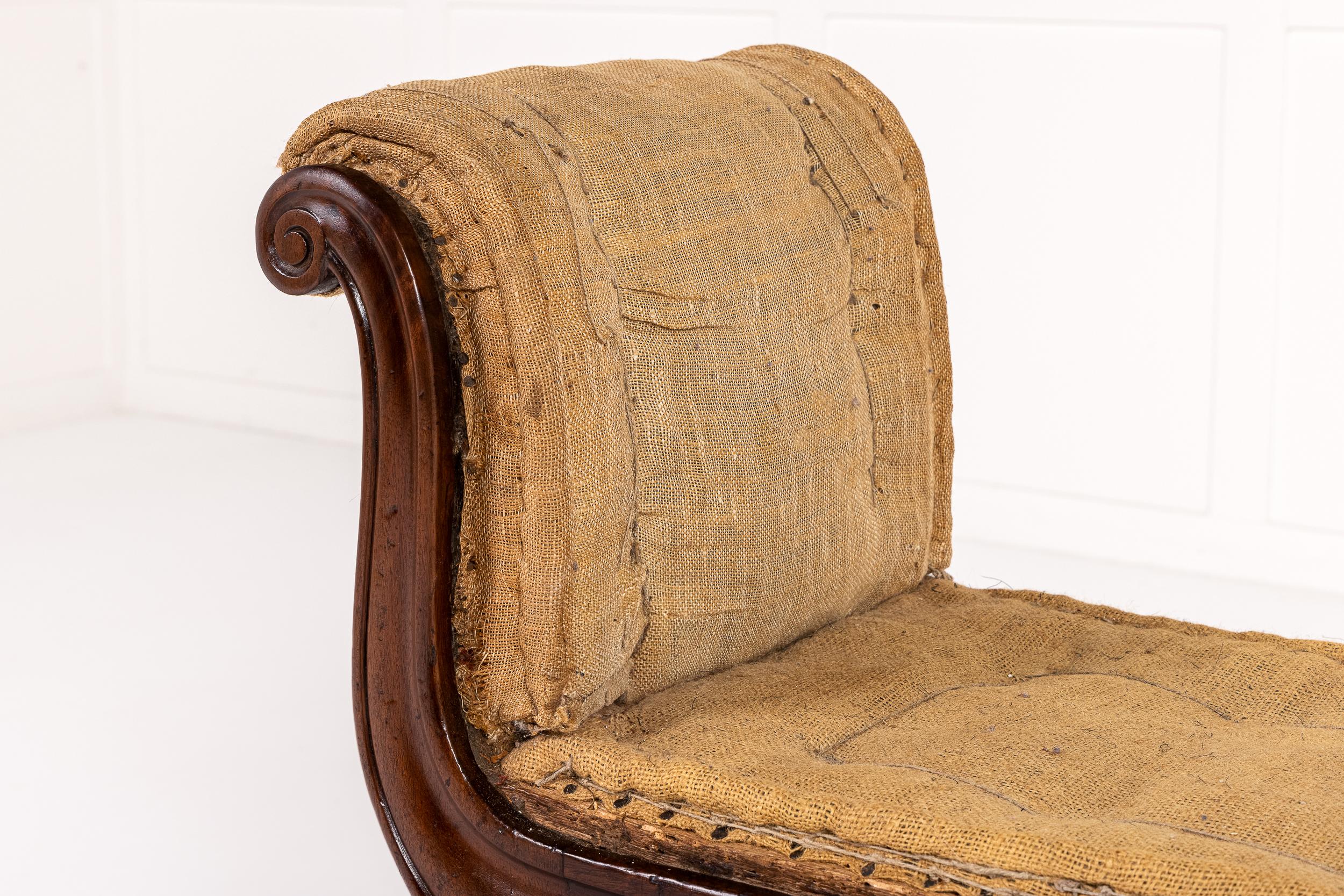 19th Century English Regency Mahogany Window Seat (Attributed to Gillows) In Excellent Condition For Sale In Gloucestershire, GB