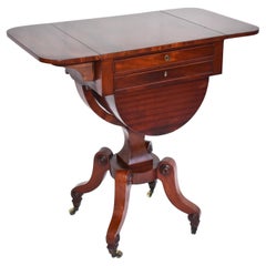 Antique 19th Century English Regency Mahogany Work Table