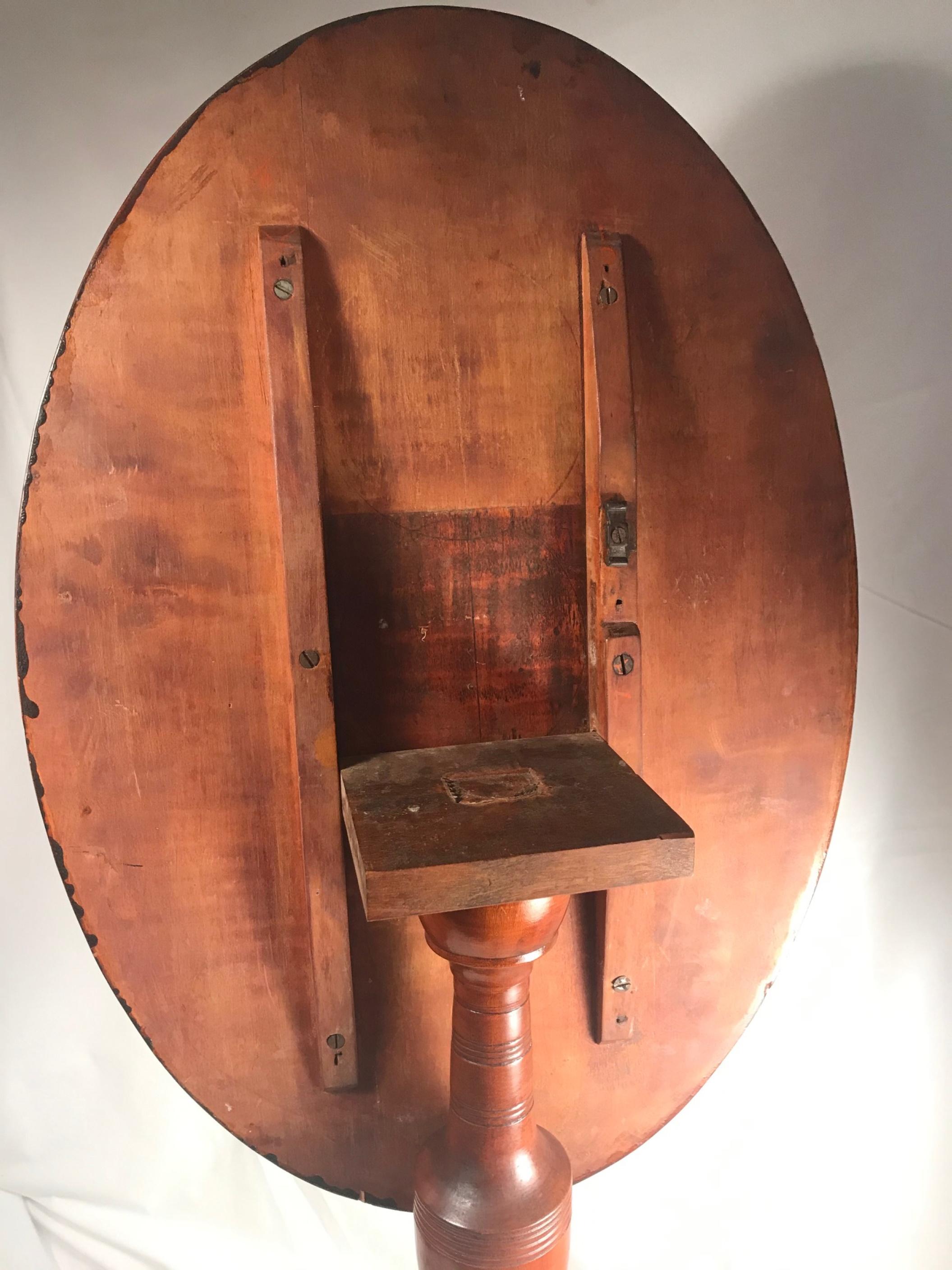 19th Century English Regency Maple Tripod Tilt-Top Side Table 1