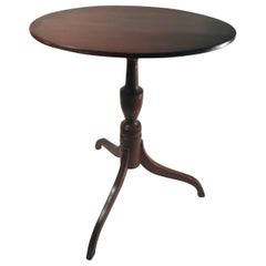 19th Century English Regency Maple Tripod Tilt-Top Side Table