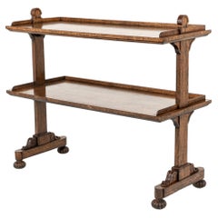 19th Century English Regency Oak Dumbwaiter