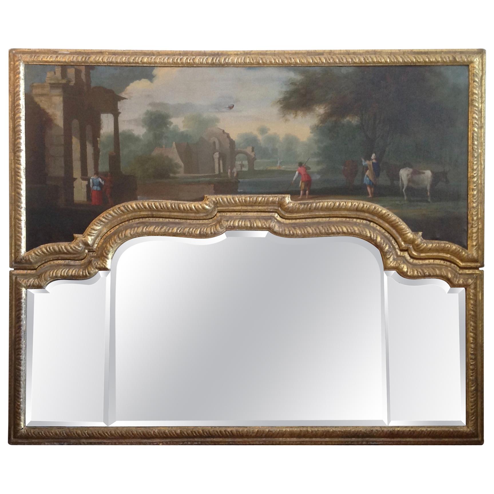 19th Century English Regency Over- Mantel Mirror