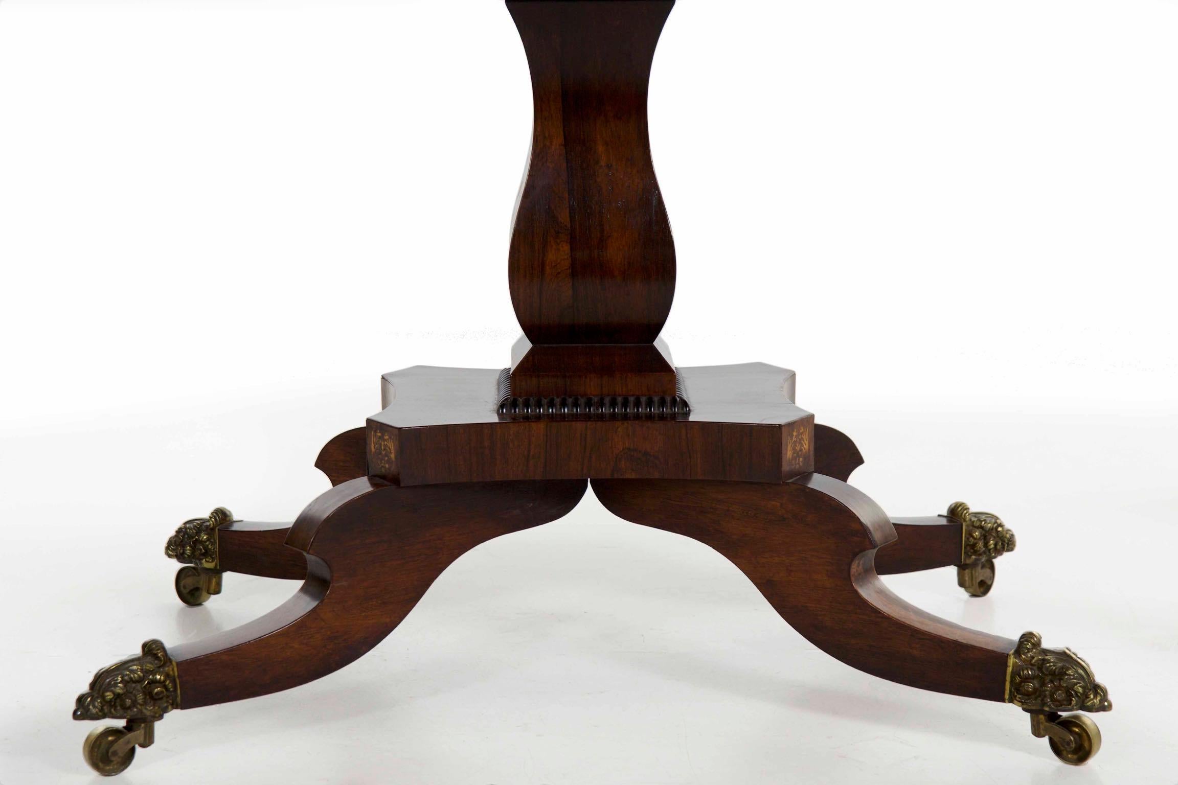 19th Century English Regency Period Inlaid Rosewood Antique Sofa Table 13