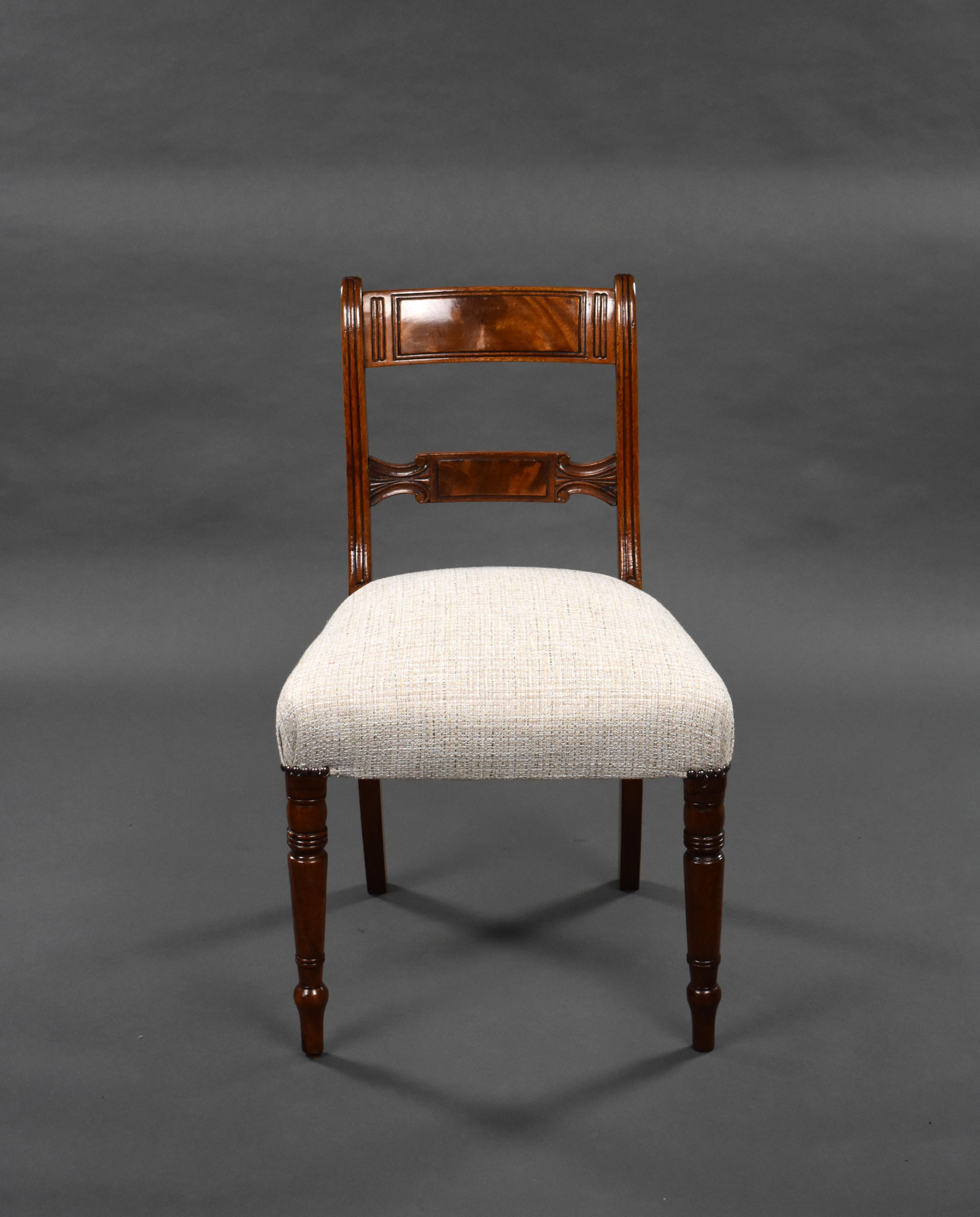 19th Century English Regency Period Mahogany Dining Chairs 1