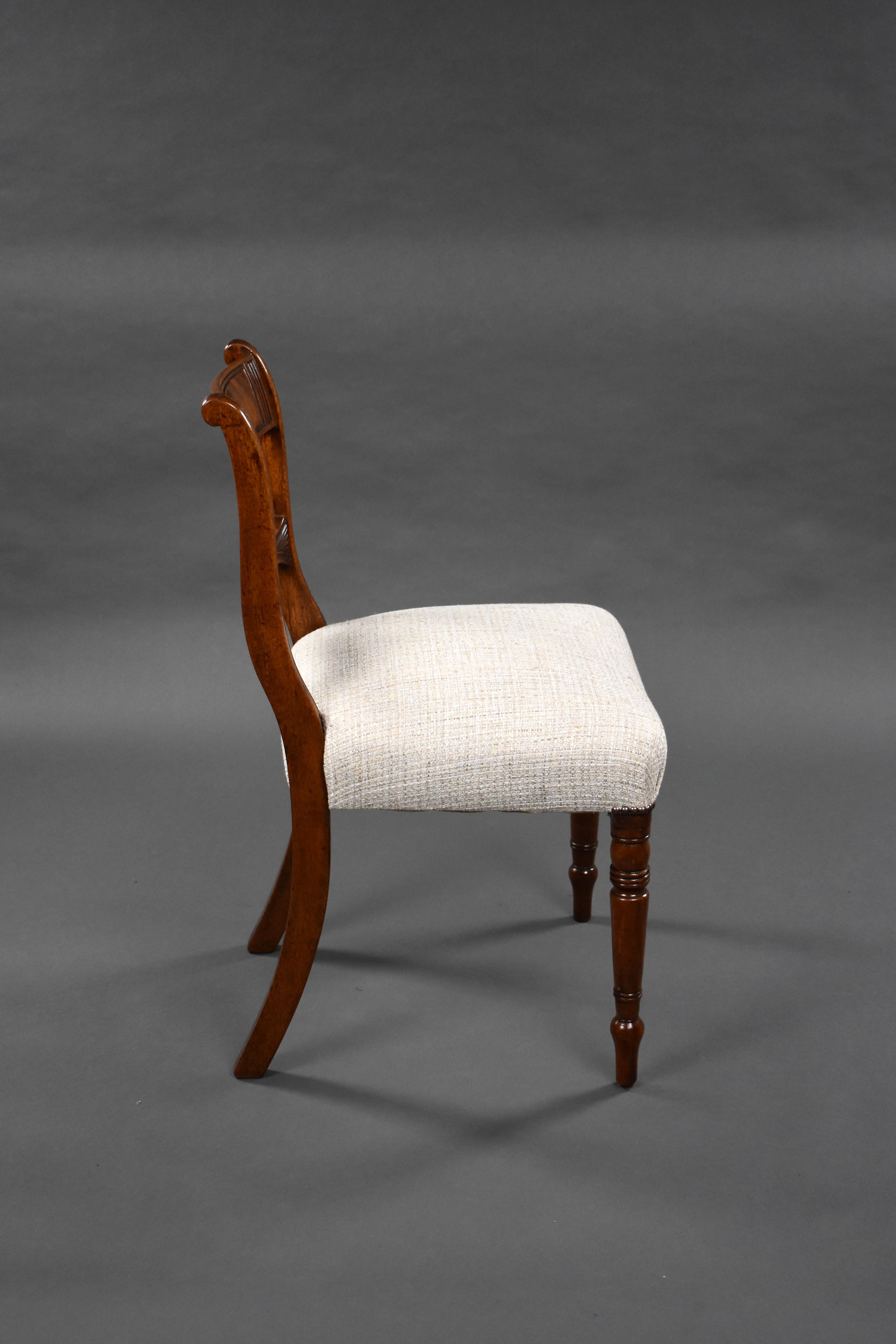 19th Century English Regency Period Mahogany Dining Chairs 2