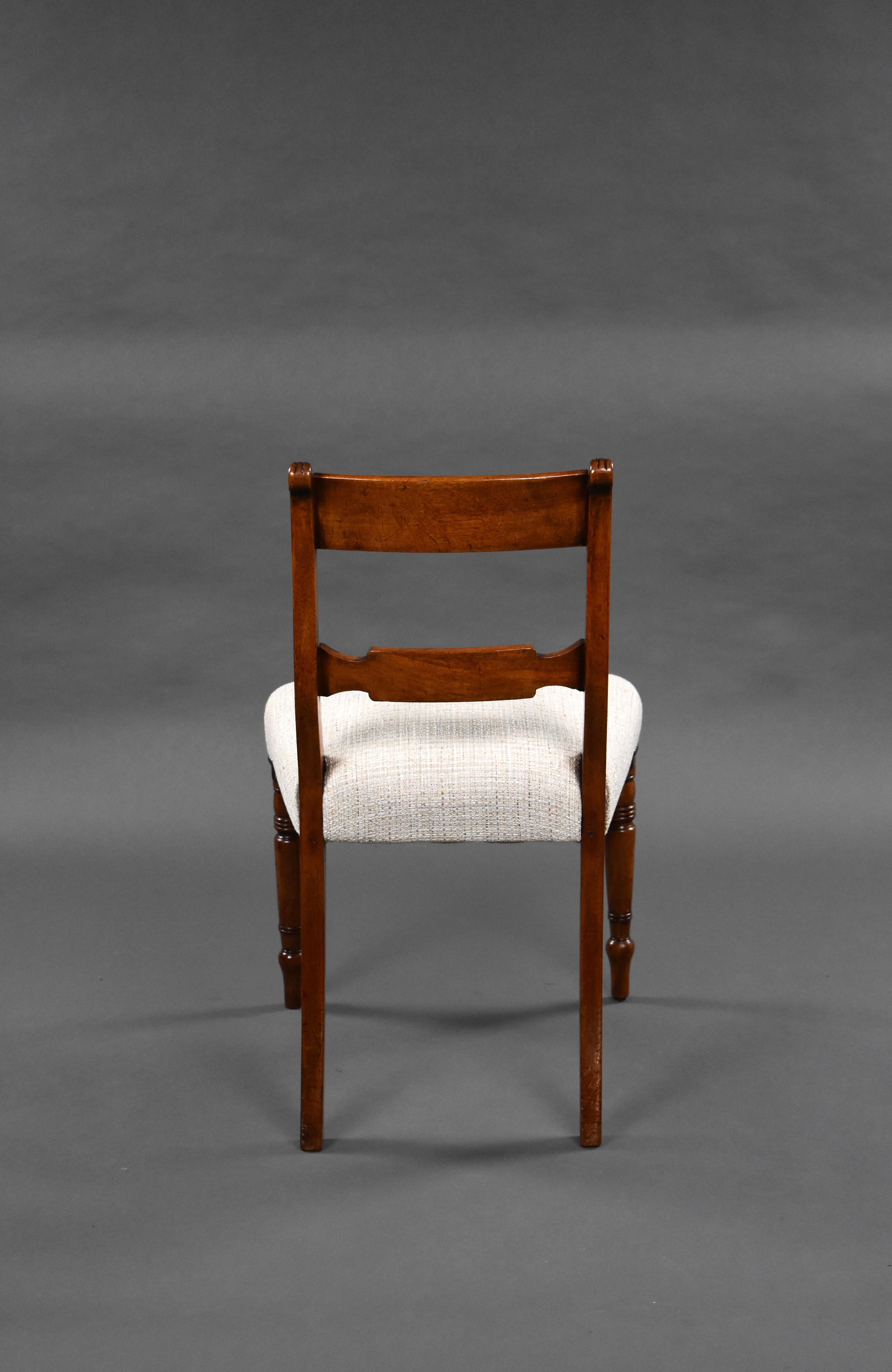 19th Century English Regency Period Mahogany Dining Chairs 3