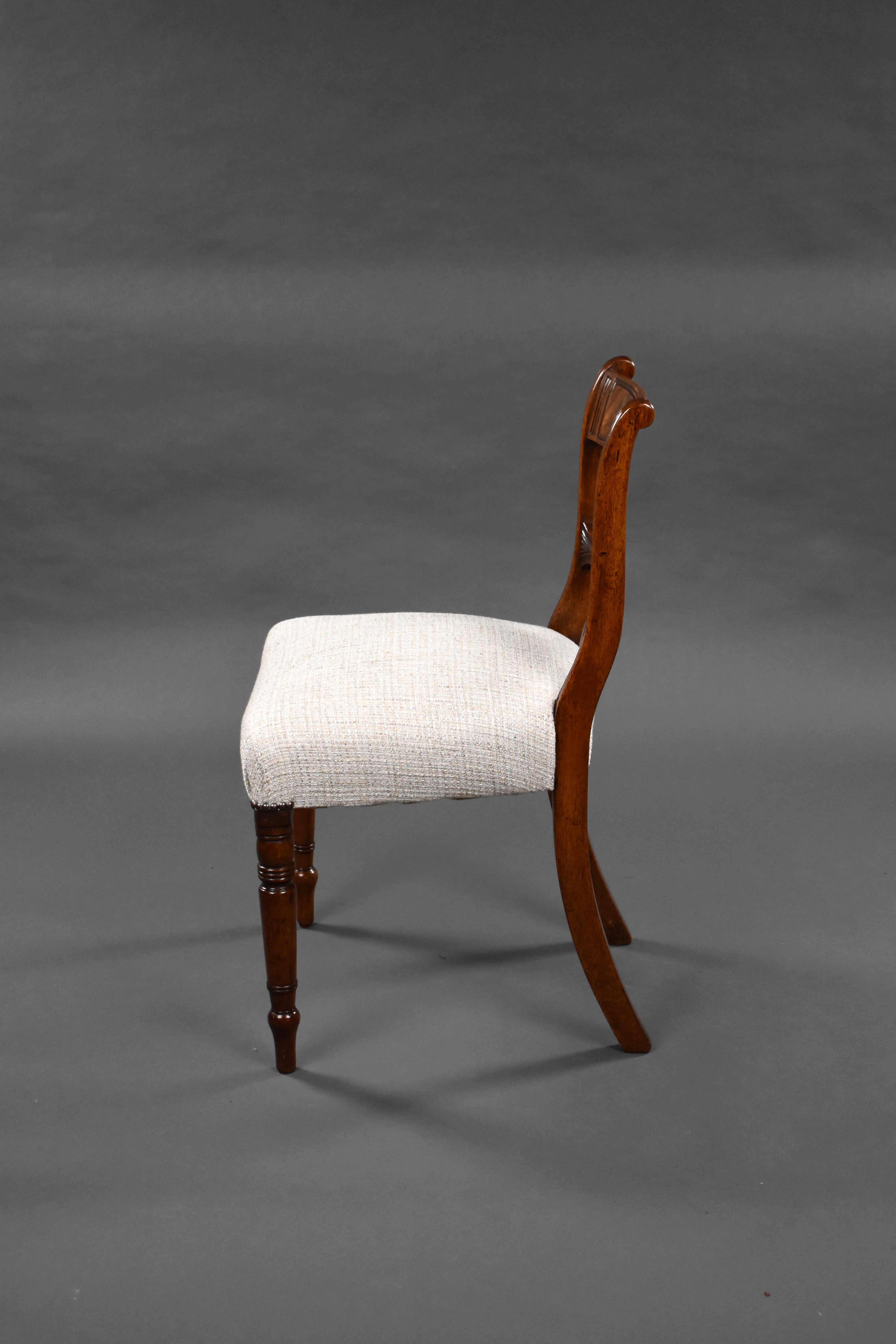 19th Century English Regency Period Mahogany Dining Chairs 4