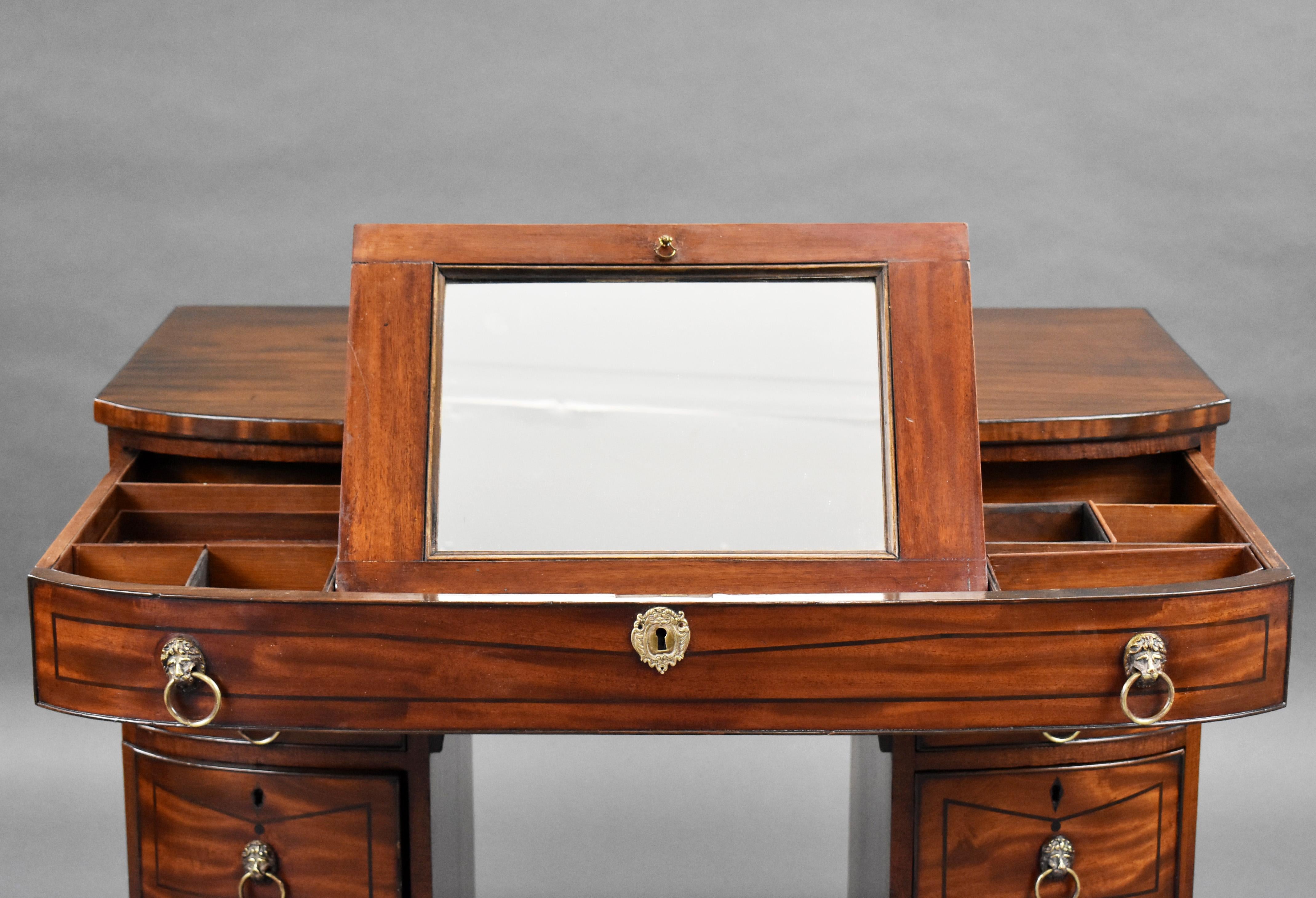 19th Century English Regency Period Mahogany Gentleman's Dressing Chest For Sale 8