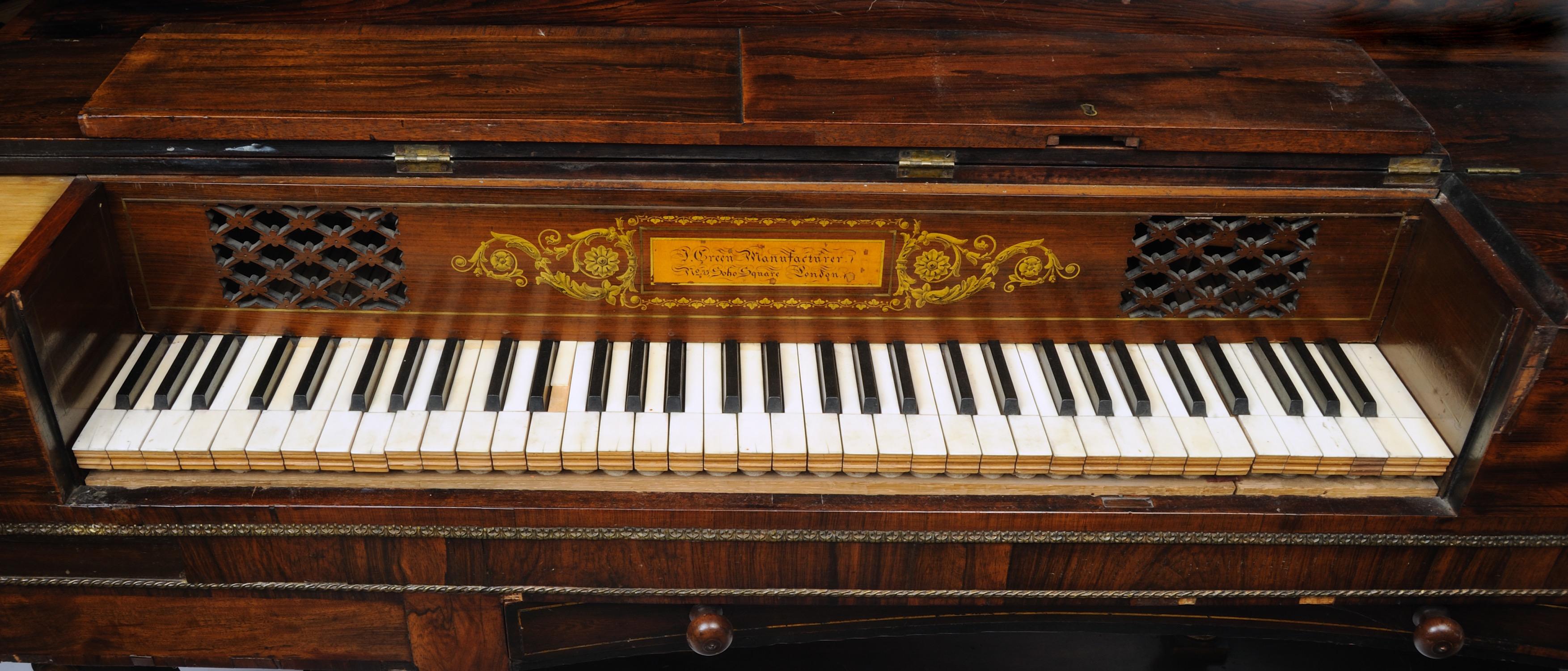 Mahogany 19th Century English Regency Piano-Forte