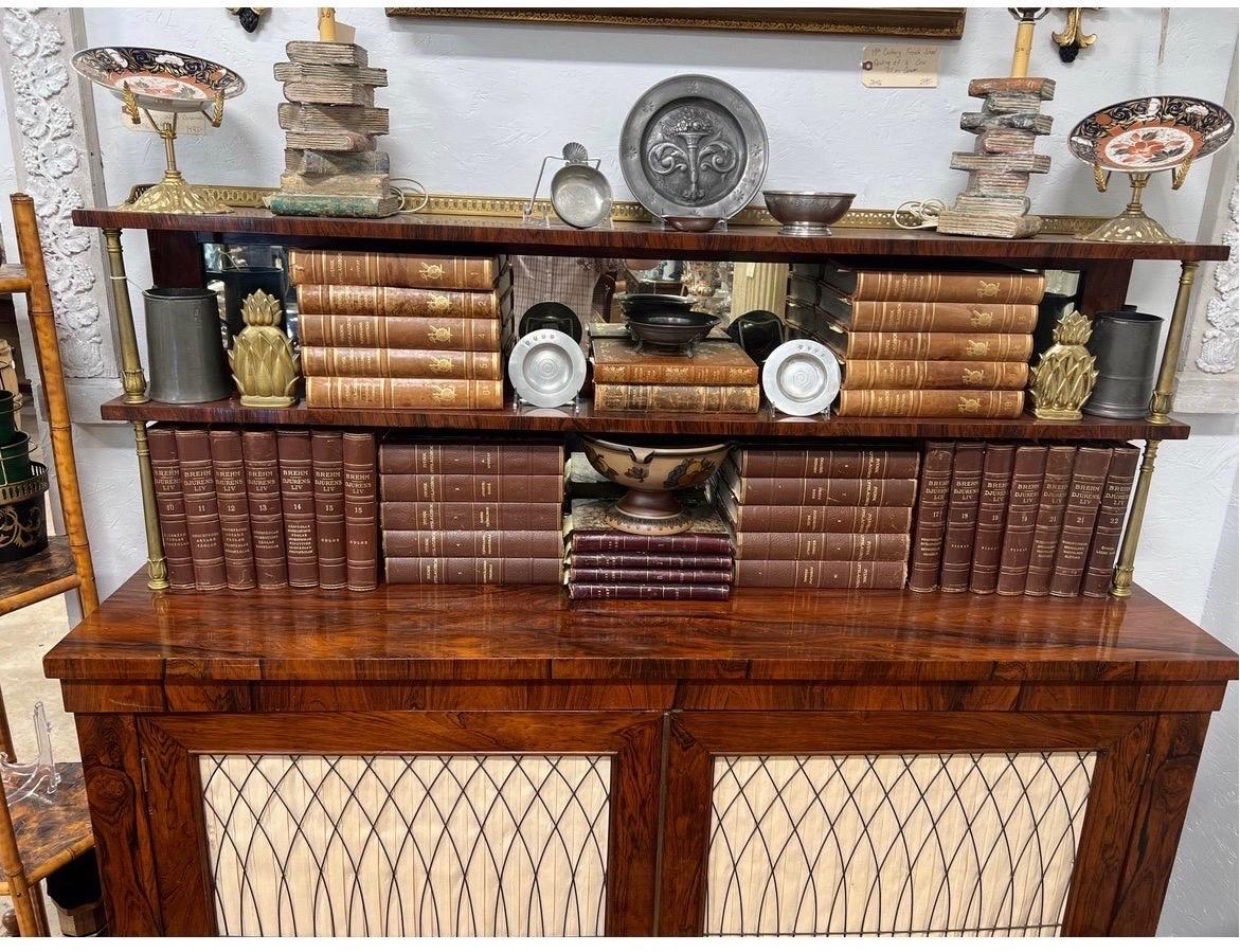 Buffet à gradins en bois de rose et laiton du 19e siècle de style Régence anglais en vente 8