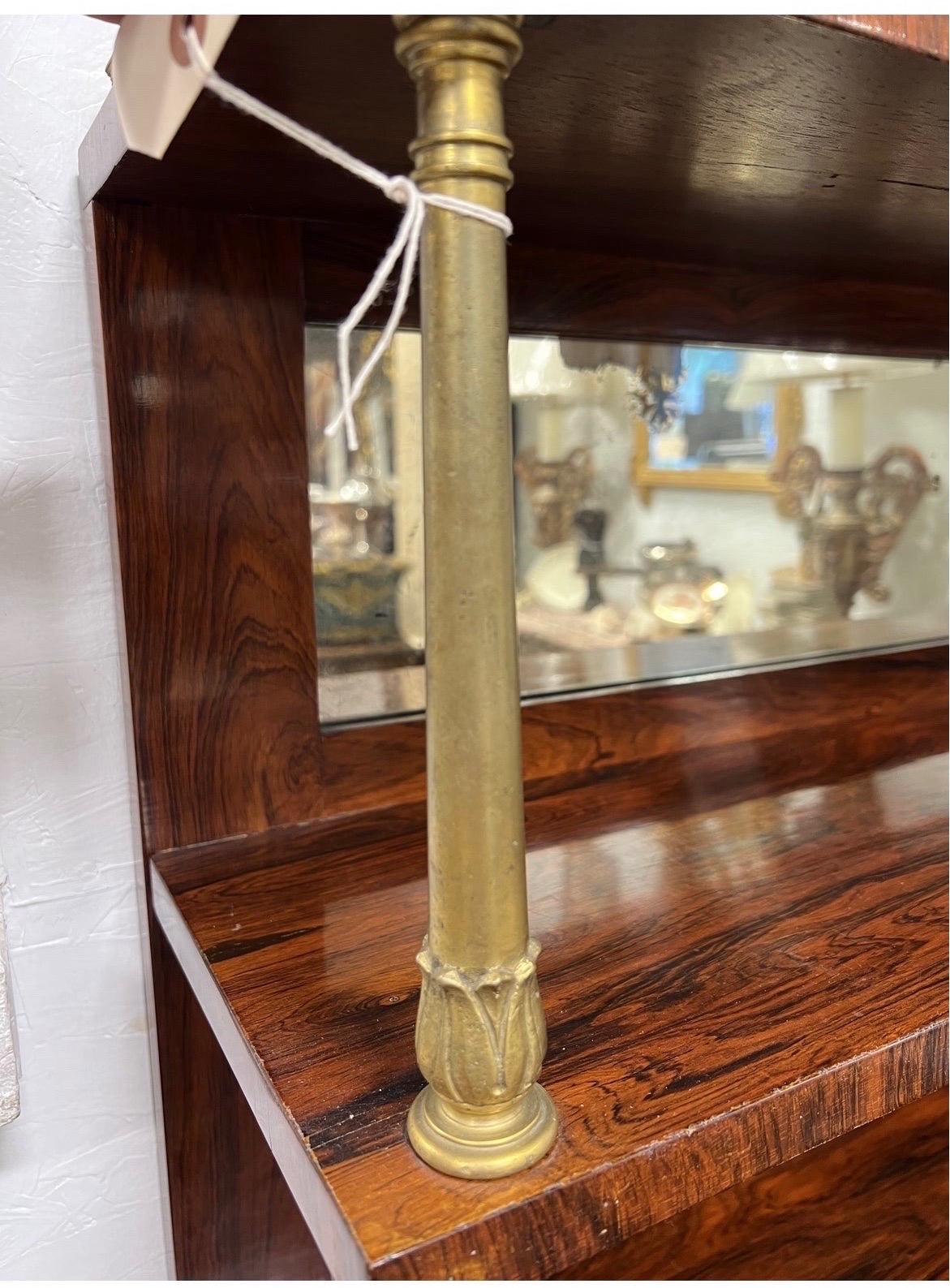 19th Century English Regency Rosewood & Brass Tiered Sideboard For Sale 1