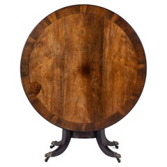 Englischer Regency-Mitteltisch aus Rosenholz aus dem 19. Jahrhundert