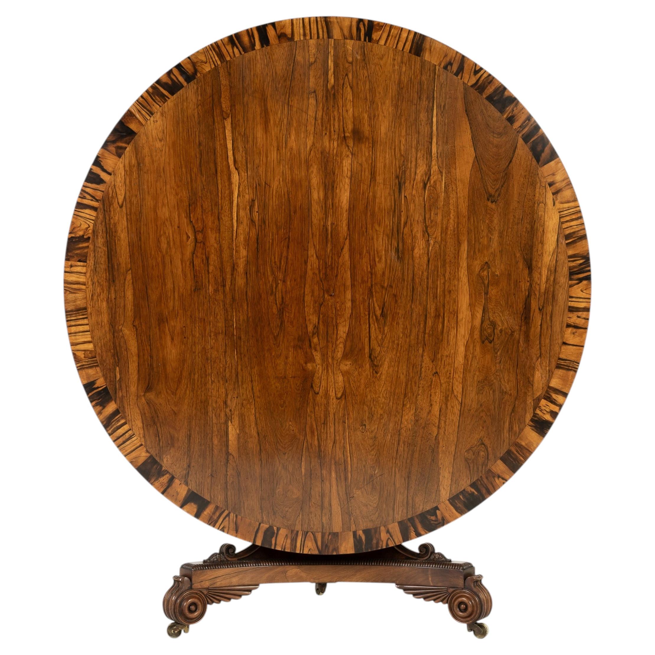 19th Century English Regency Rosewood Centre Table