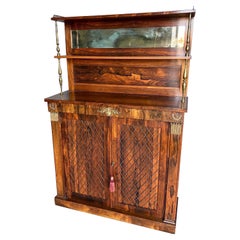 Englischer Regency-Chiffonier oder Bar aus Rosenholz aus dem 19. Jahrhundert