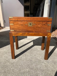 19th Century English Regency Rosewood Lap Desk with Inkwell, Custom Stand