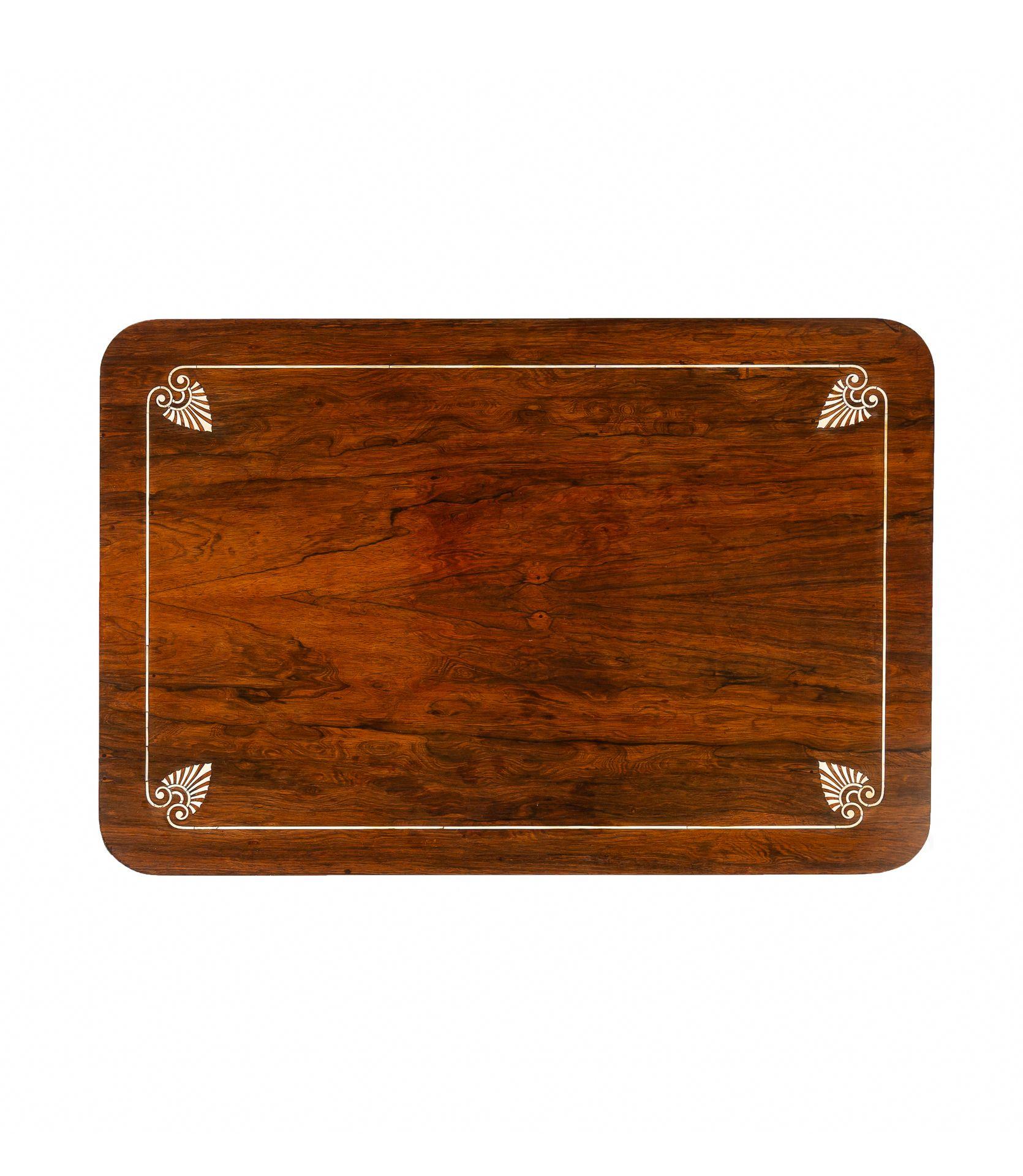 19th Century English Regency Rosewood Library Table For Sale 1
