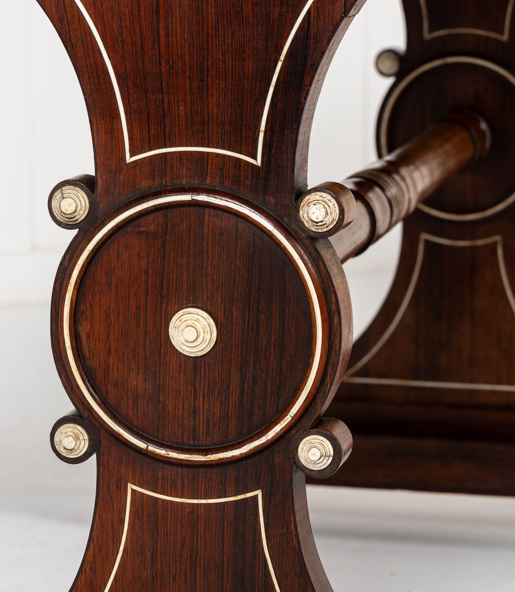 19th Century English Regency Rosewood Library Table For Sale 4
