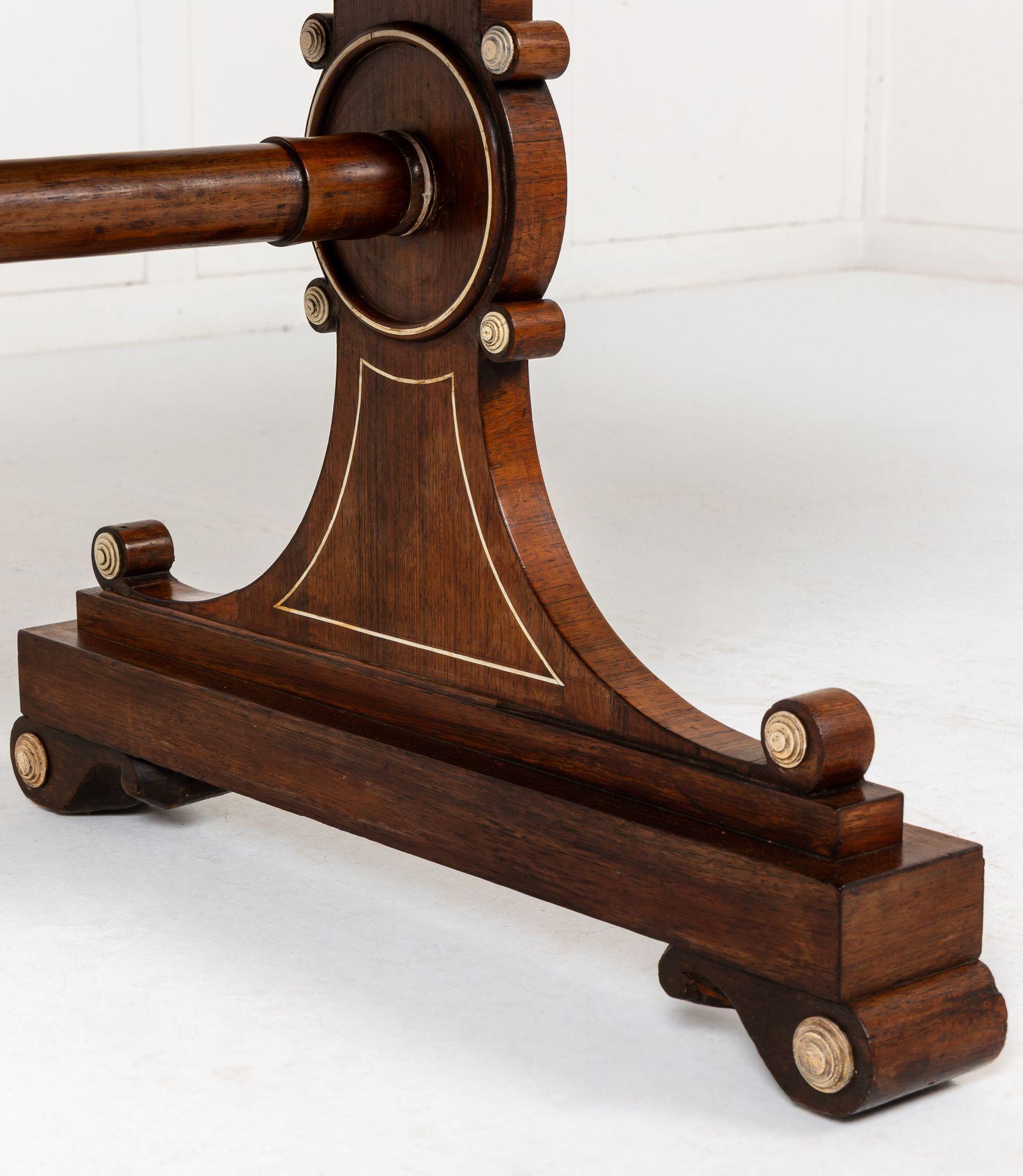19th Century English Regency Rosewood Library Table For Sale 5
