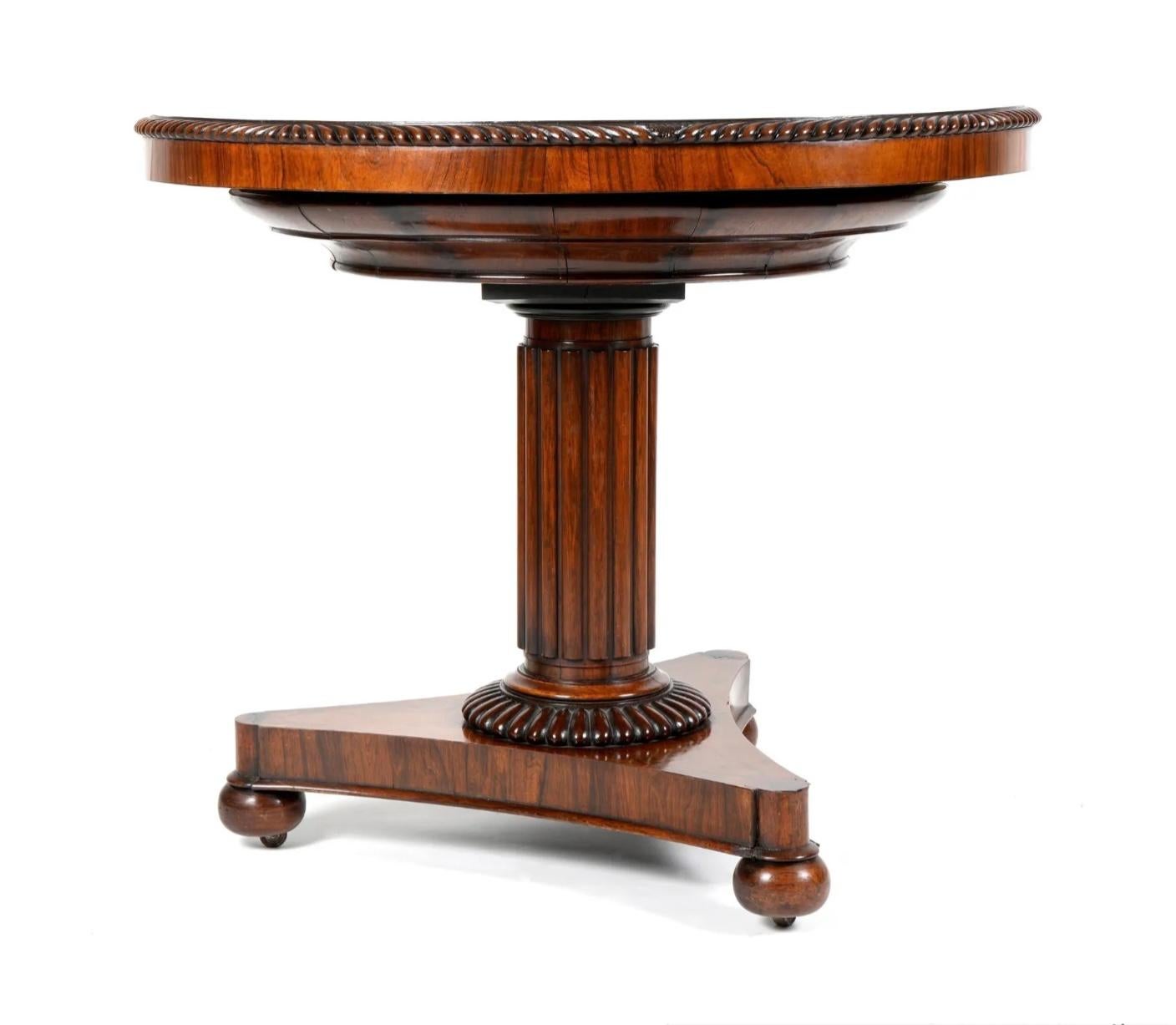 Spectacular 19th Century English Regency Rosewood Roulette Game Table 2