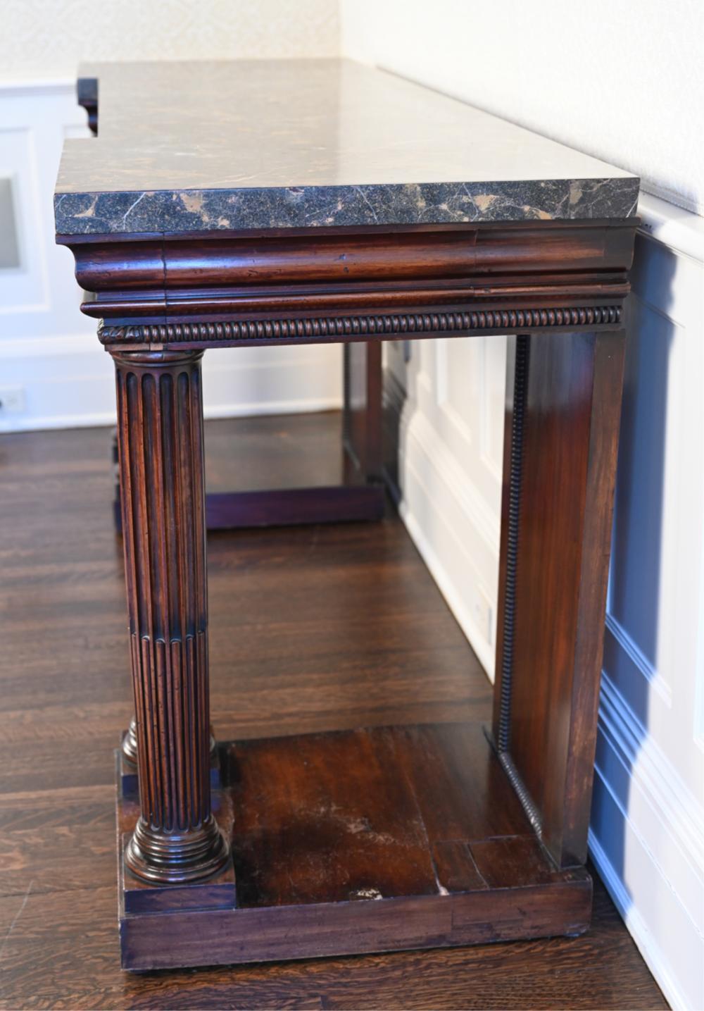 19th Century English Regency Rosewood Serving Table Console For Sale 1