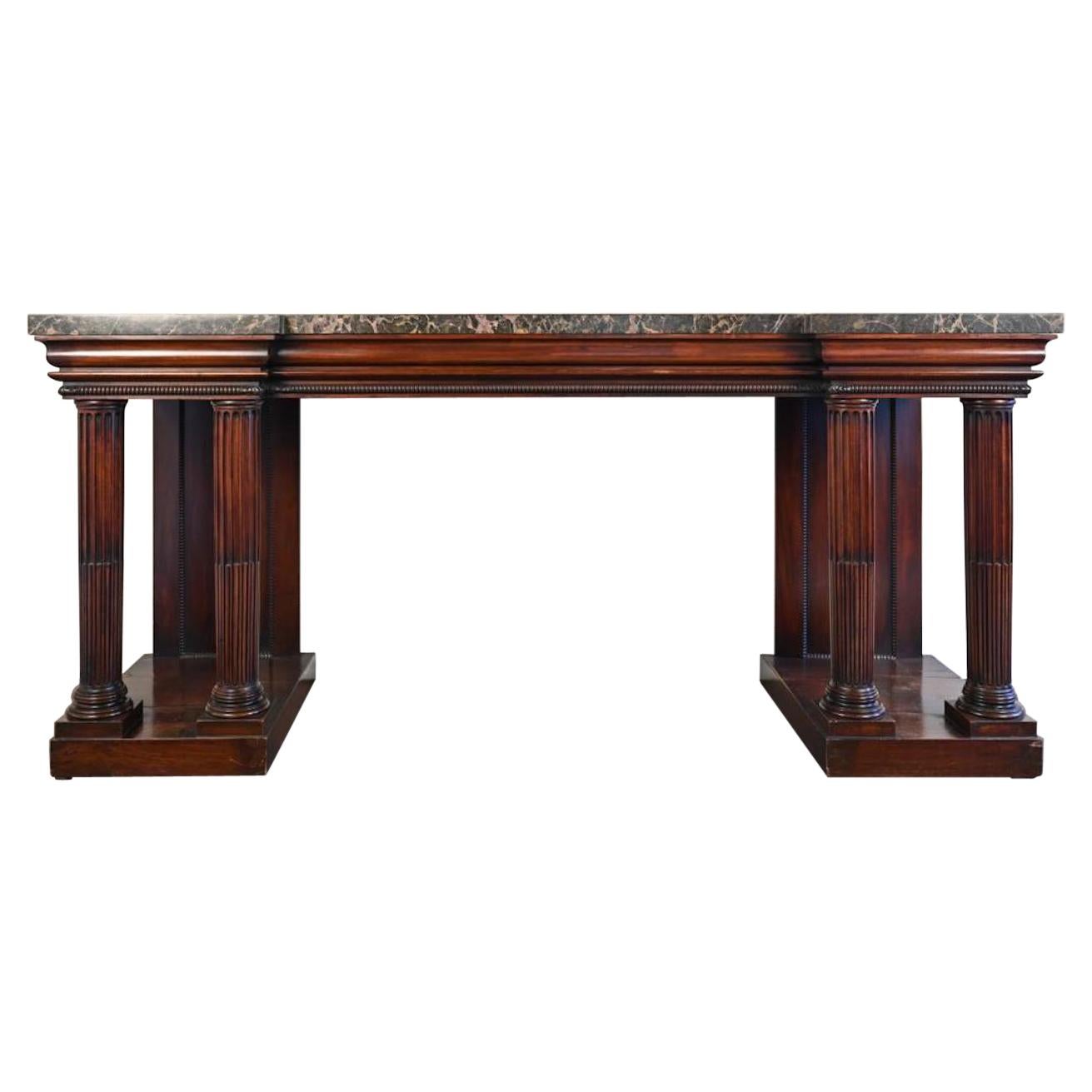19th Century English Regency Rosewood Serving Table Console