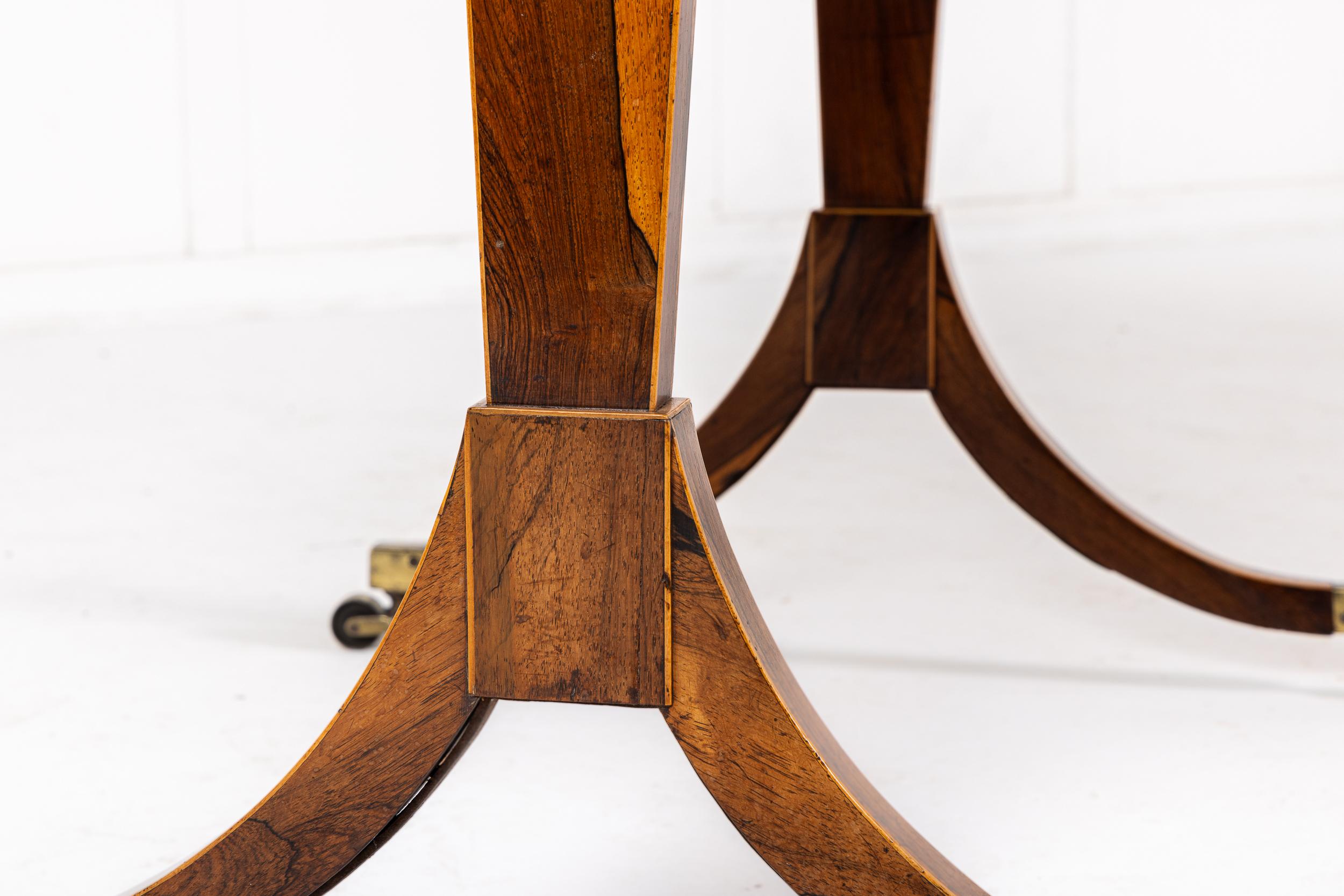 19th Century English Regency Rosewood Sofa Table For Sale 3