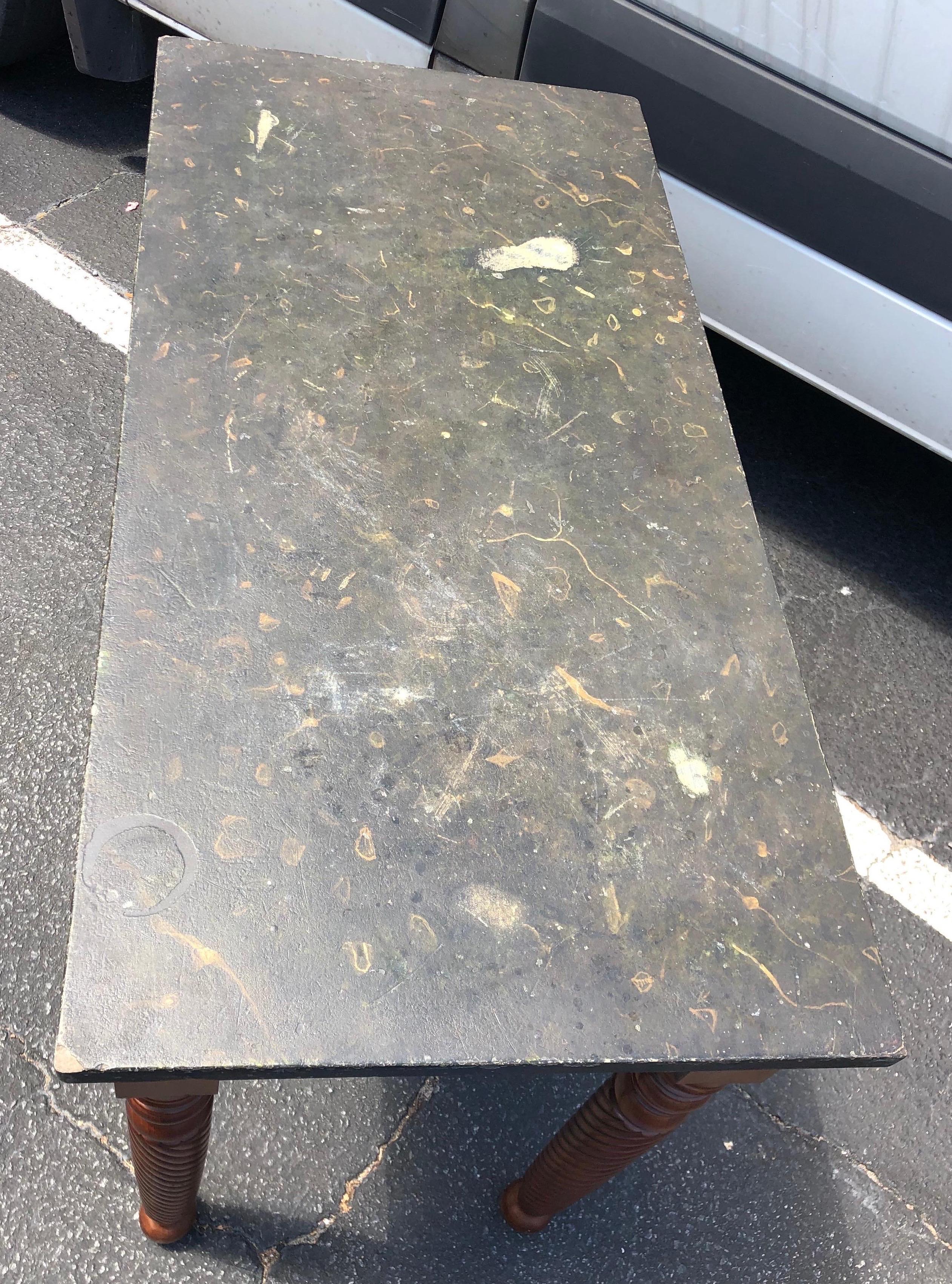 19th Century English Regency Slate Top Mahogany Mixing Table 13