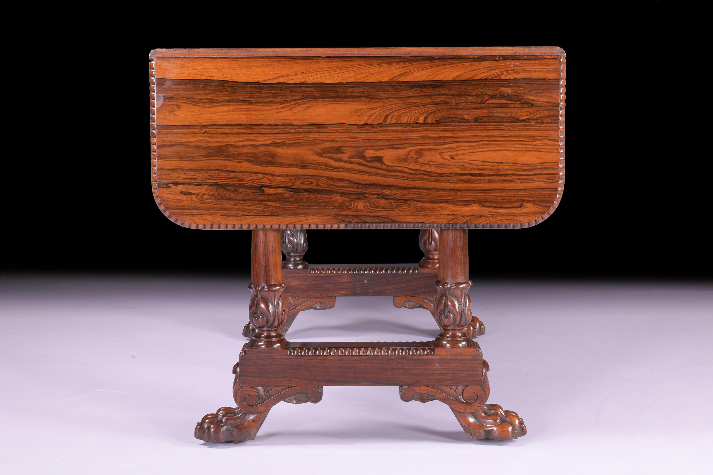 19th Century English Regency Sofa / Library Table For Sale 1