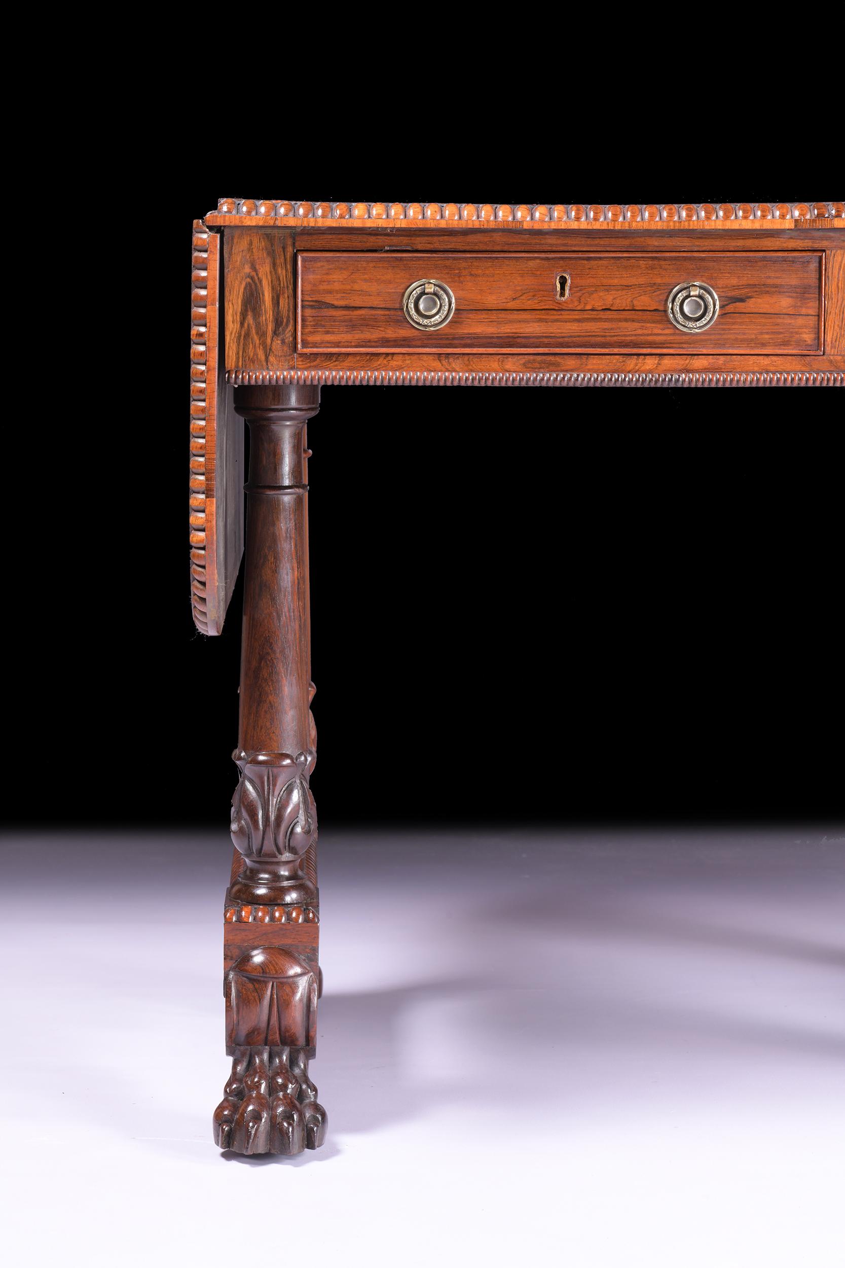 Canapé/table de bibliothèque Regency anglais du 19ème siècle en vente 1