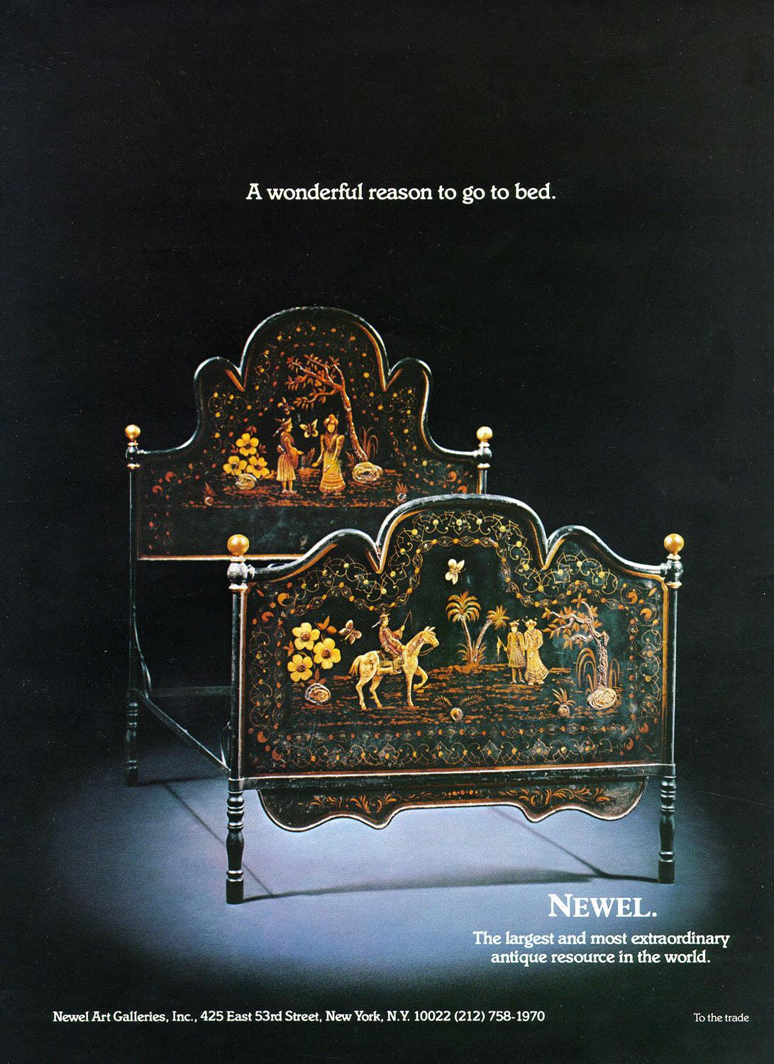 English Regency-style (19th Century) black iron and tole Chinoiserie design full size bed with figures (includes: headboard, footboard, rails).