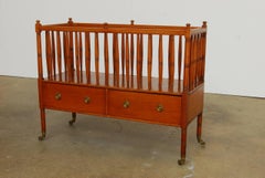 19th Century English Regency Style Mahogany Canterbury