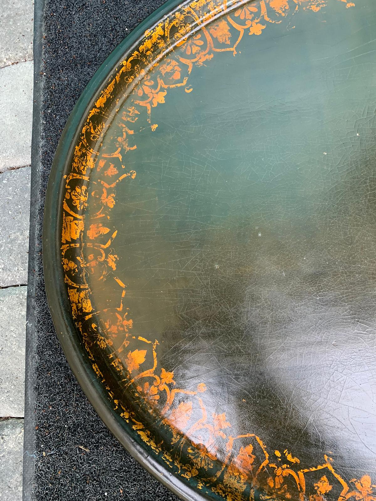 19th Century English Regency Style Papier-mâché Tray In Good Condition In Atlanta, GA