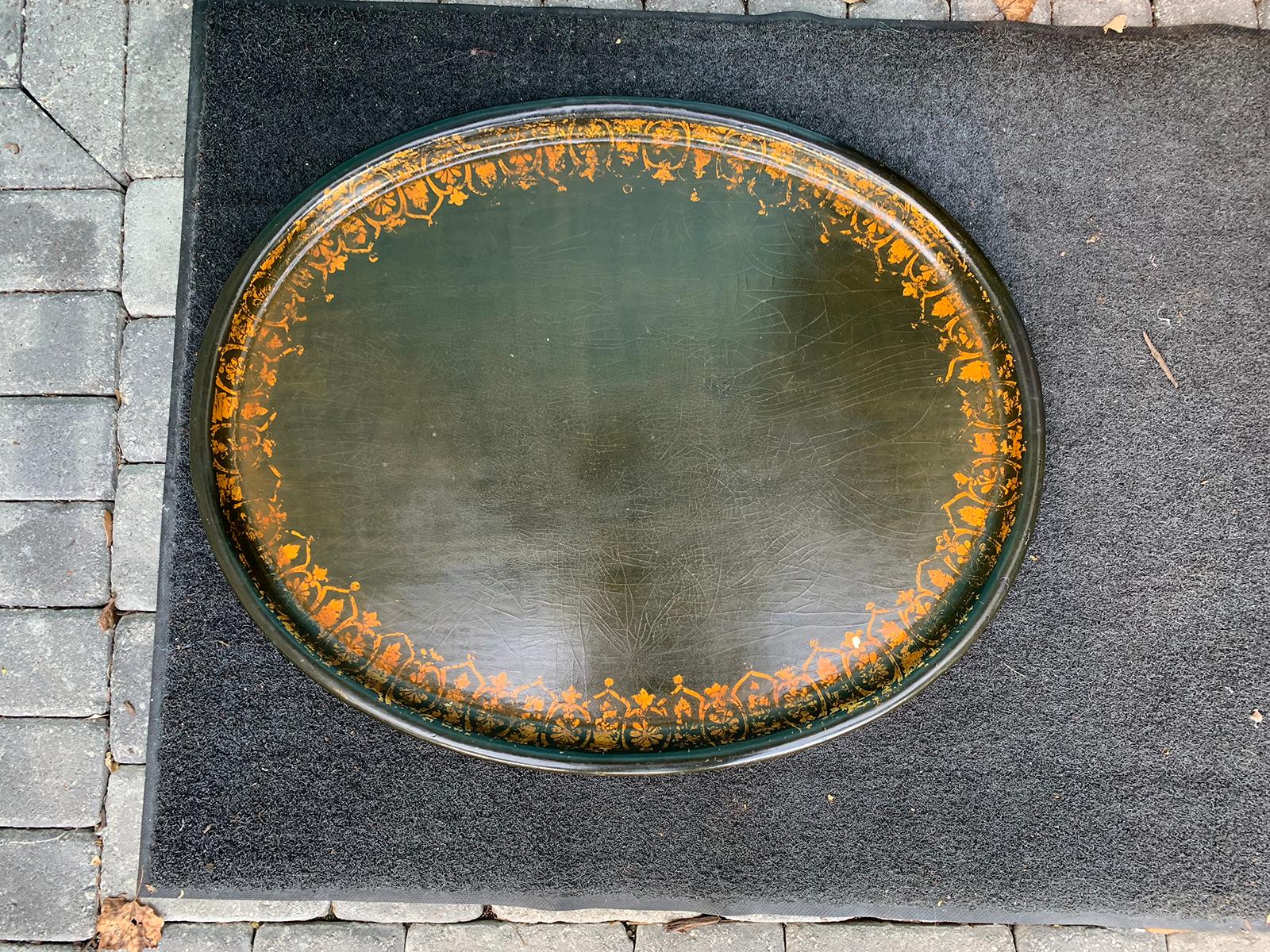 19th Century English Regency Style Papier-mâché Tray 1