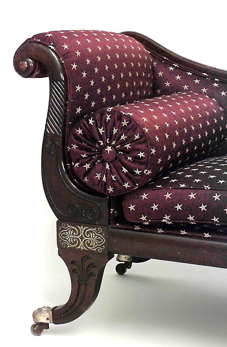 English Regency Maroon and Gold Star R√©camier For Sale at 1stDibs ...