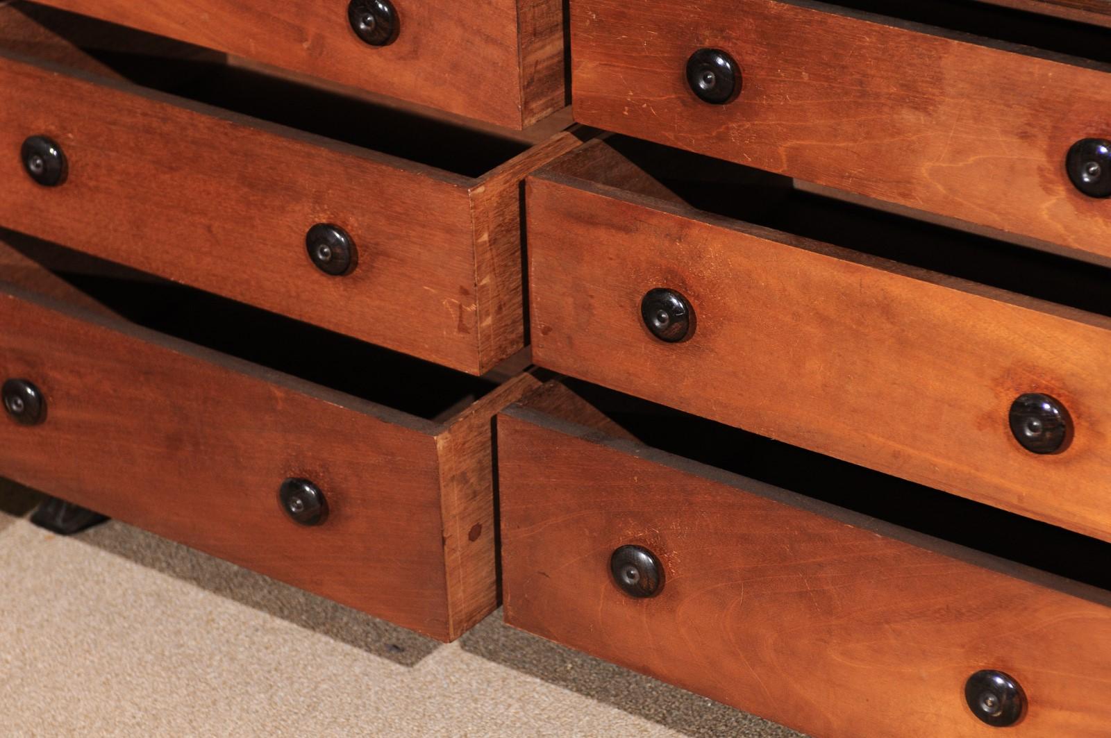 19th Century English Regency Style Rosewood Bookcase/Cabinet with Gilt Accents For Sale 4