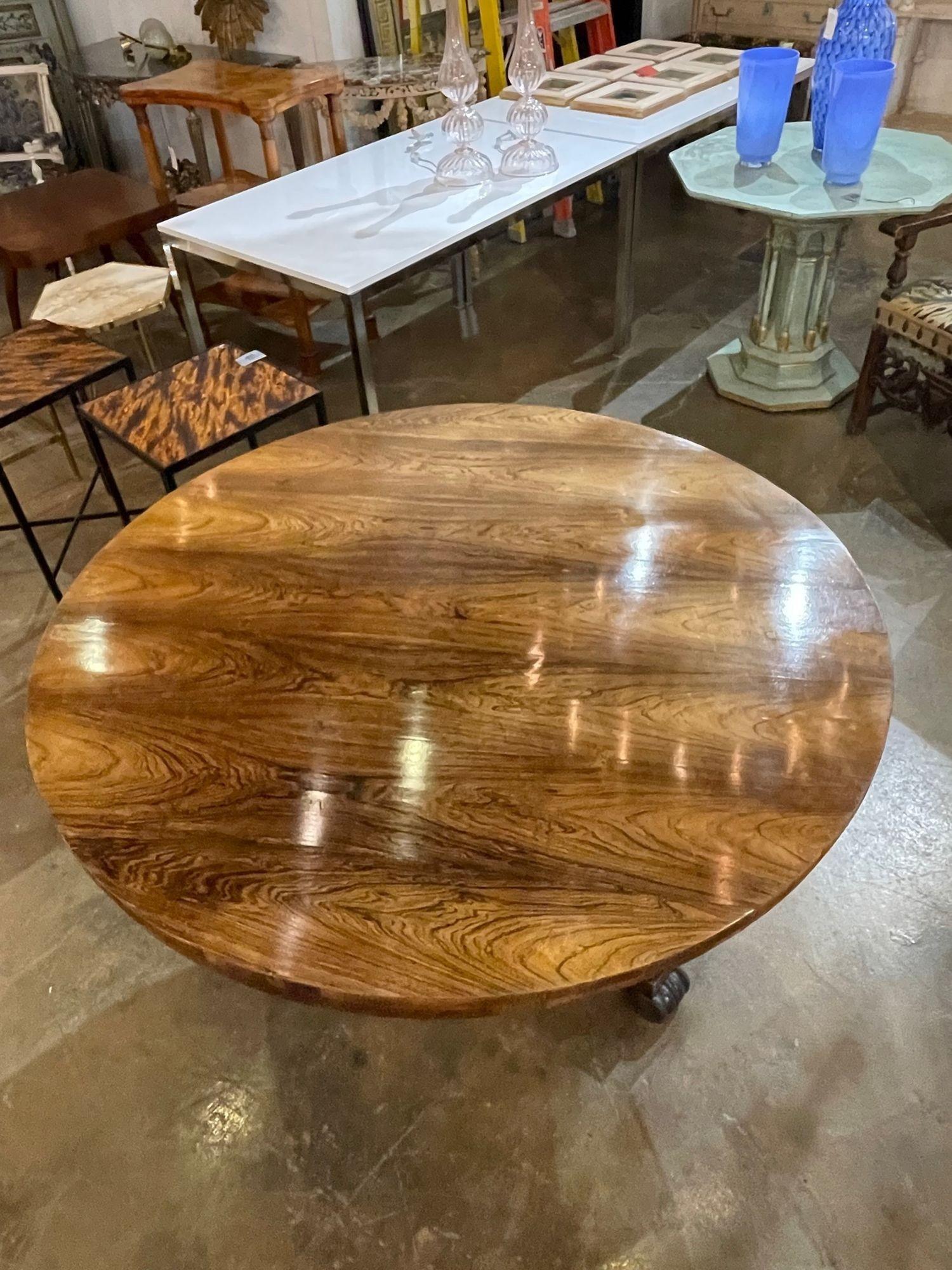 19th Century English Regency Style Rosewood Center Table In Good Condition For Sale In Dallas, TX