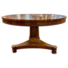 19th Century English Regency Style Rosewood Center Table