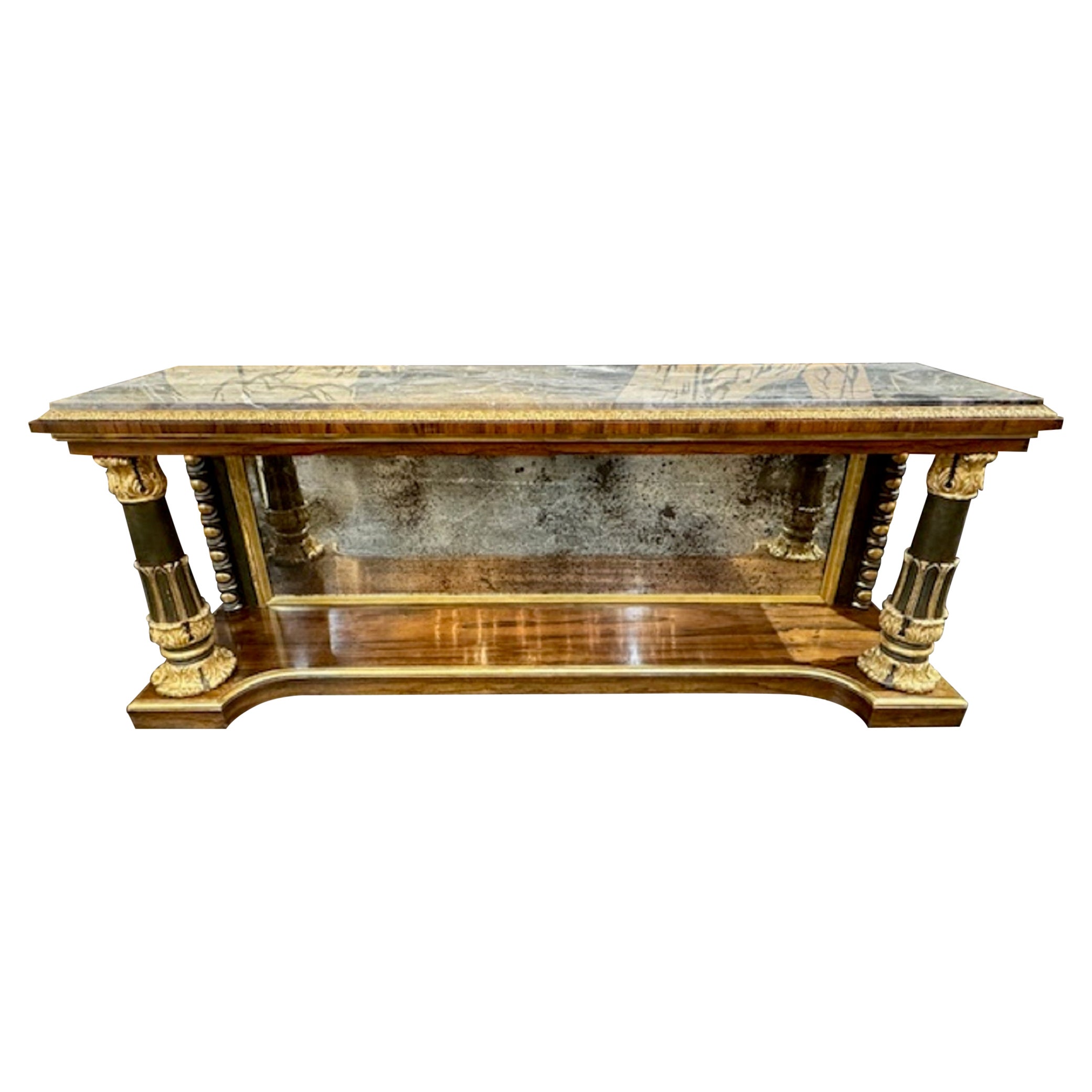 19th Century English Regency Style Rosewood Console