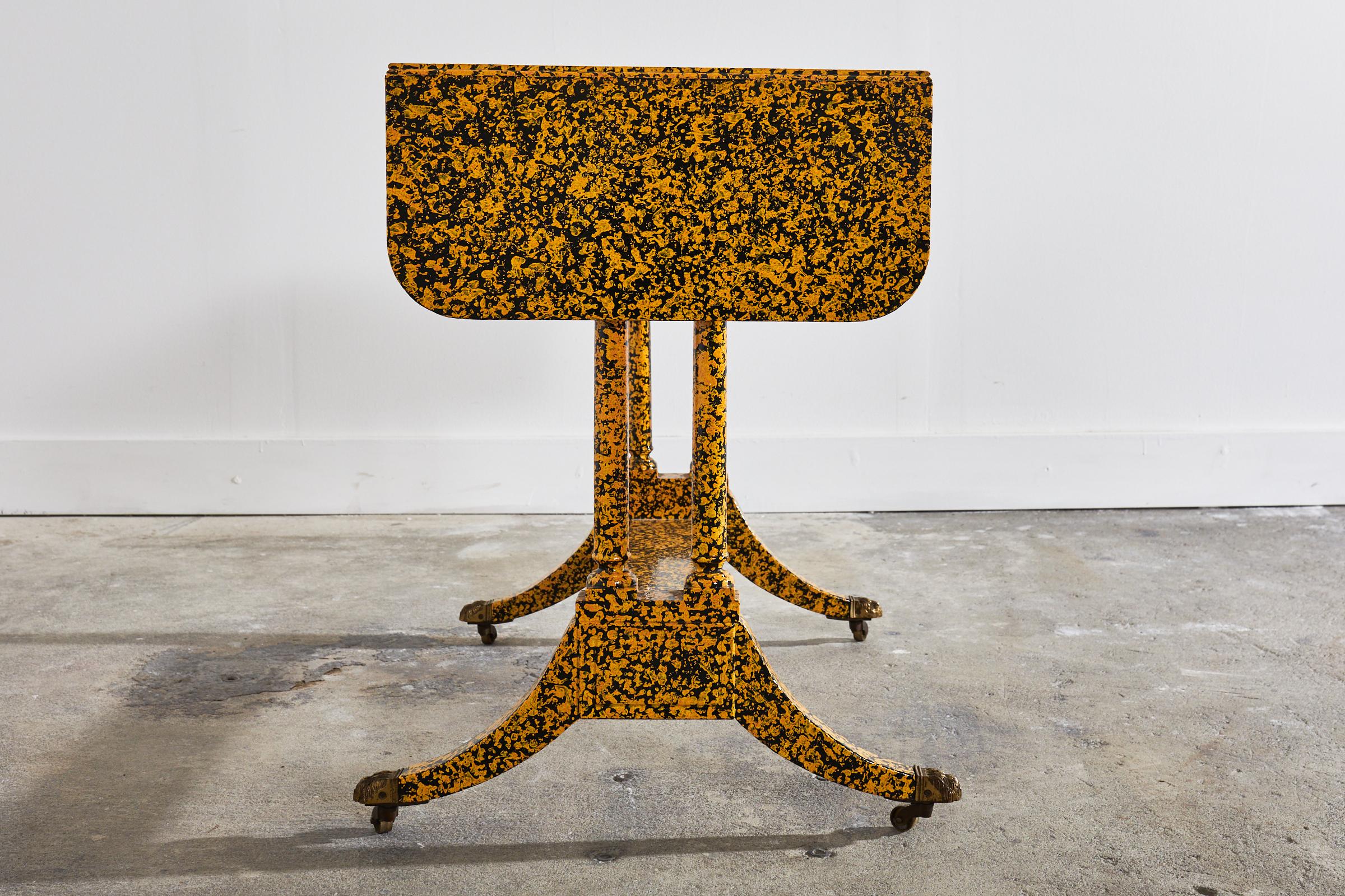 19th Century English Regency Style Writing Table Speckled by Ira Yeager For Sale 6