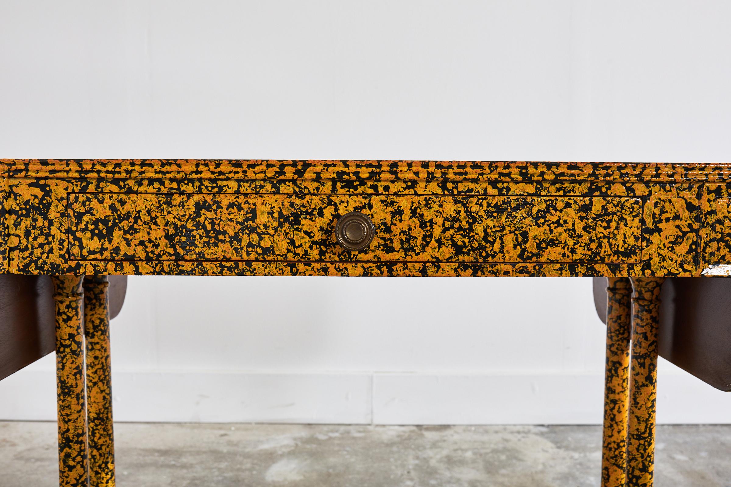 19th Century English Regency Style Writing Table Speckled by Ira Yeager For Sale 1