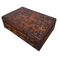 Antique 19th Century English Regency Tortoiseshell Decorative Box