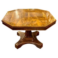 19th Century English Regency Walnut Center Table