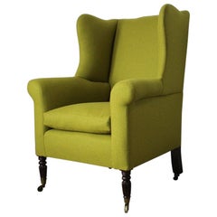 19th Century English Regency Wingback Armchair