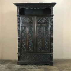 19th Century English Renaissance Armoire, Wardrobe, Cabinet