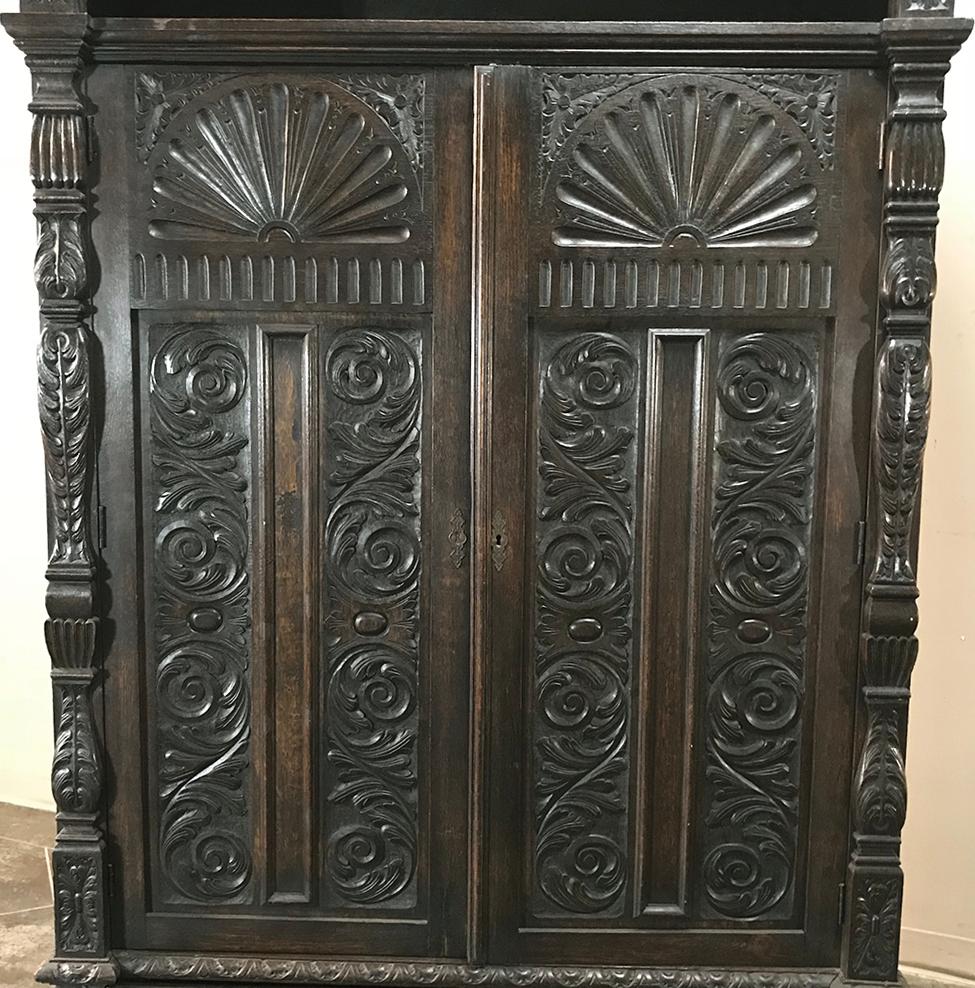 19th Century English Renaissance Armoire, Wardrobe, Cabinet 1